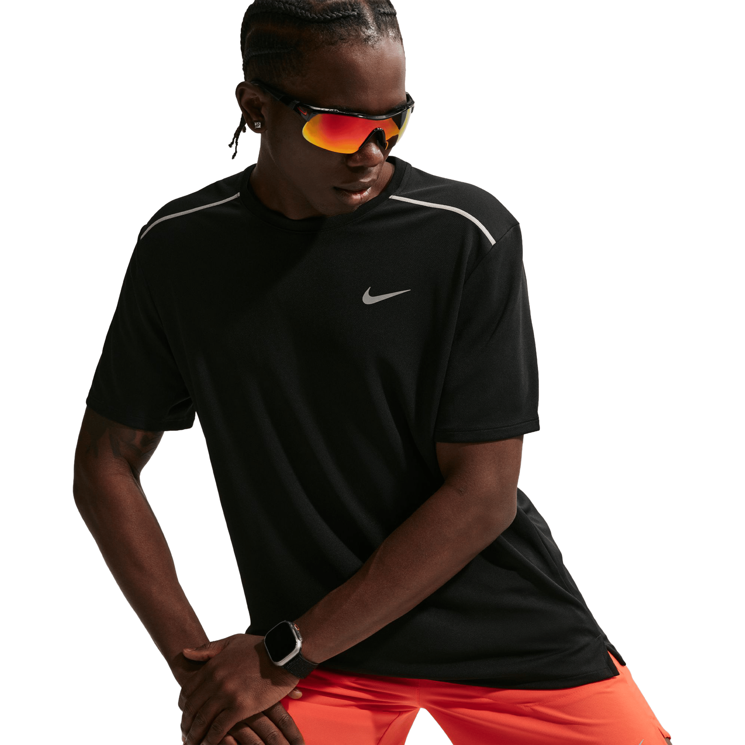 Mens Nike Miler Short-Sleeve Running Tee