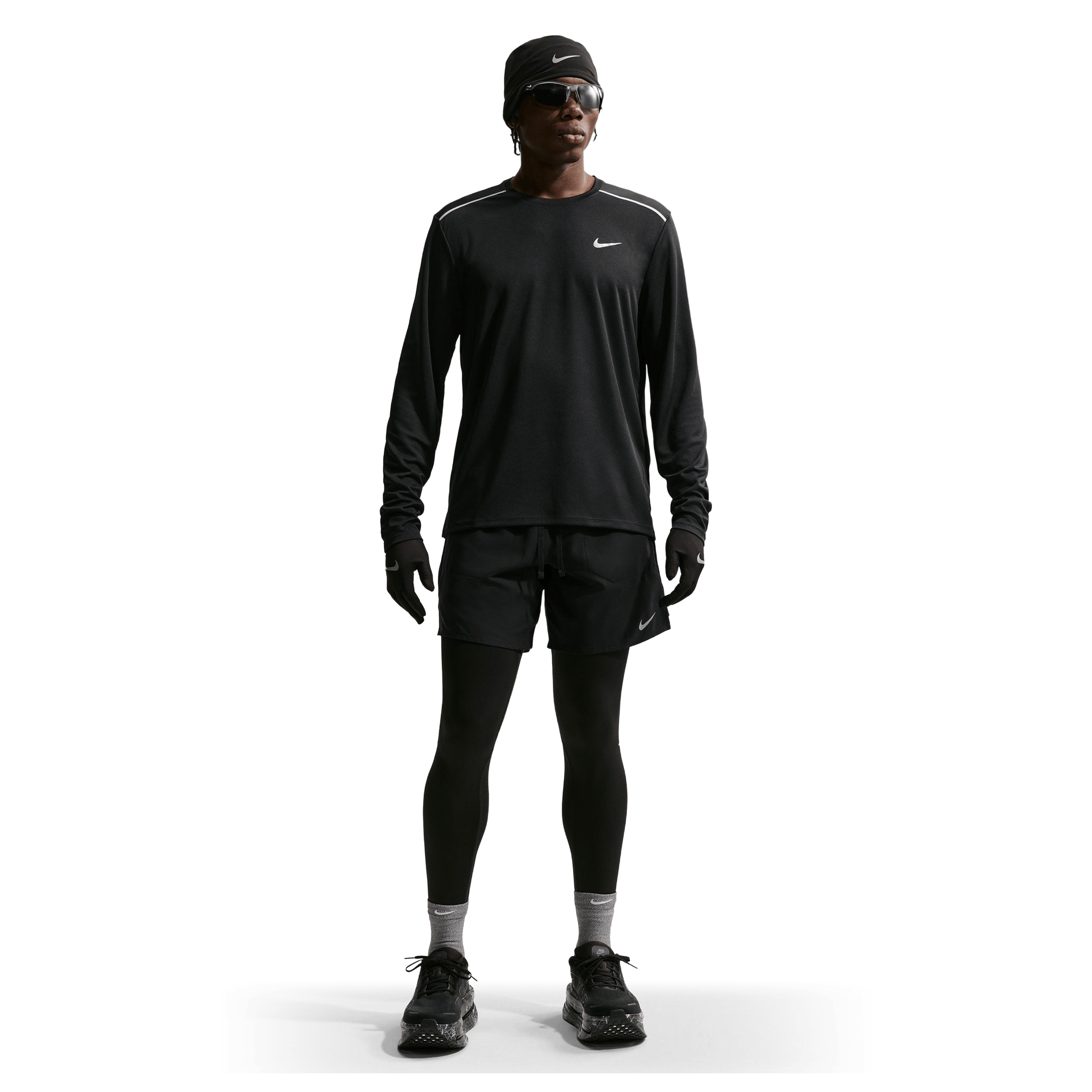 Mens Nike Miler Long-Sleeve Running Top