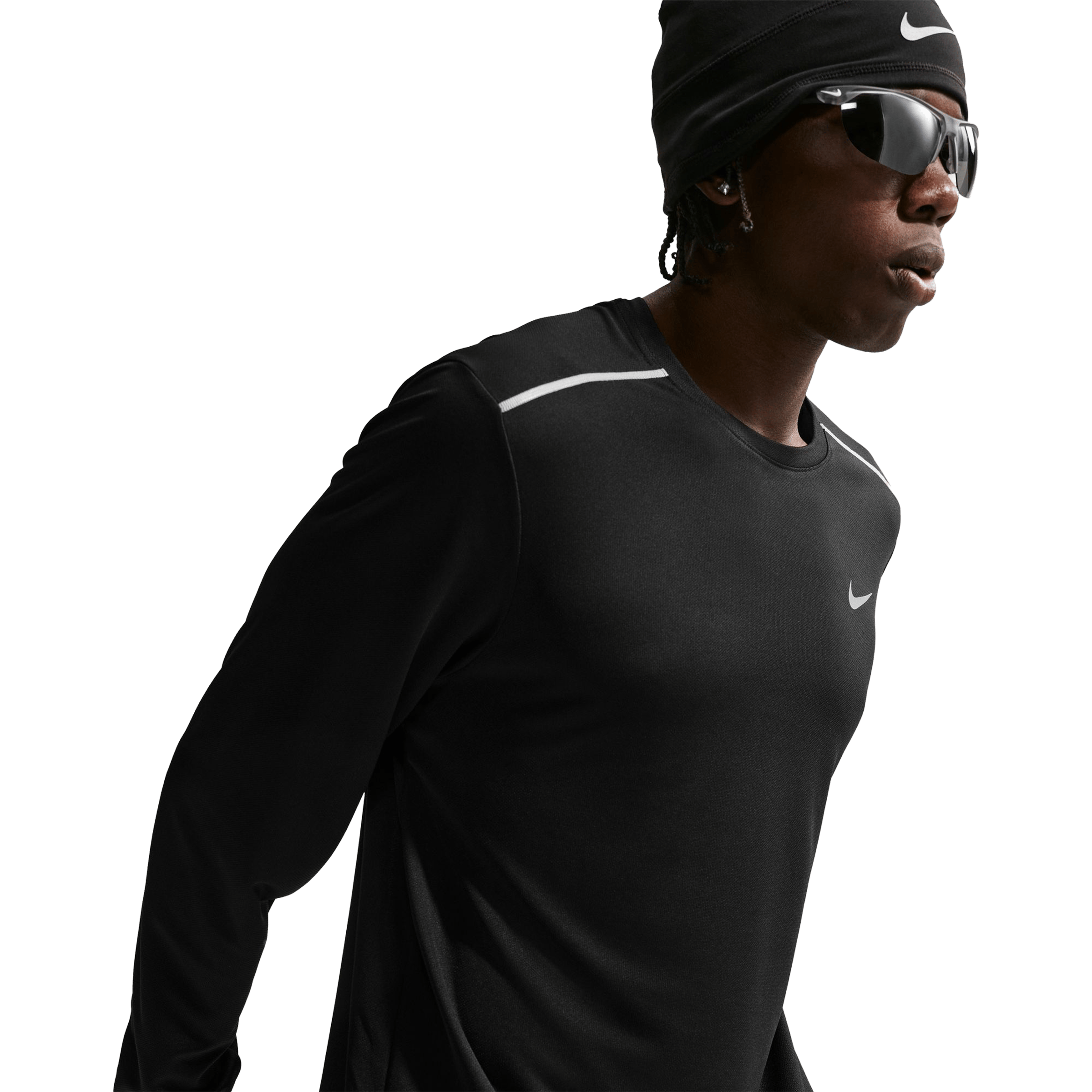Mens Nike Miler Long-Sleeve Running Top