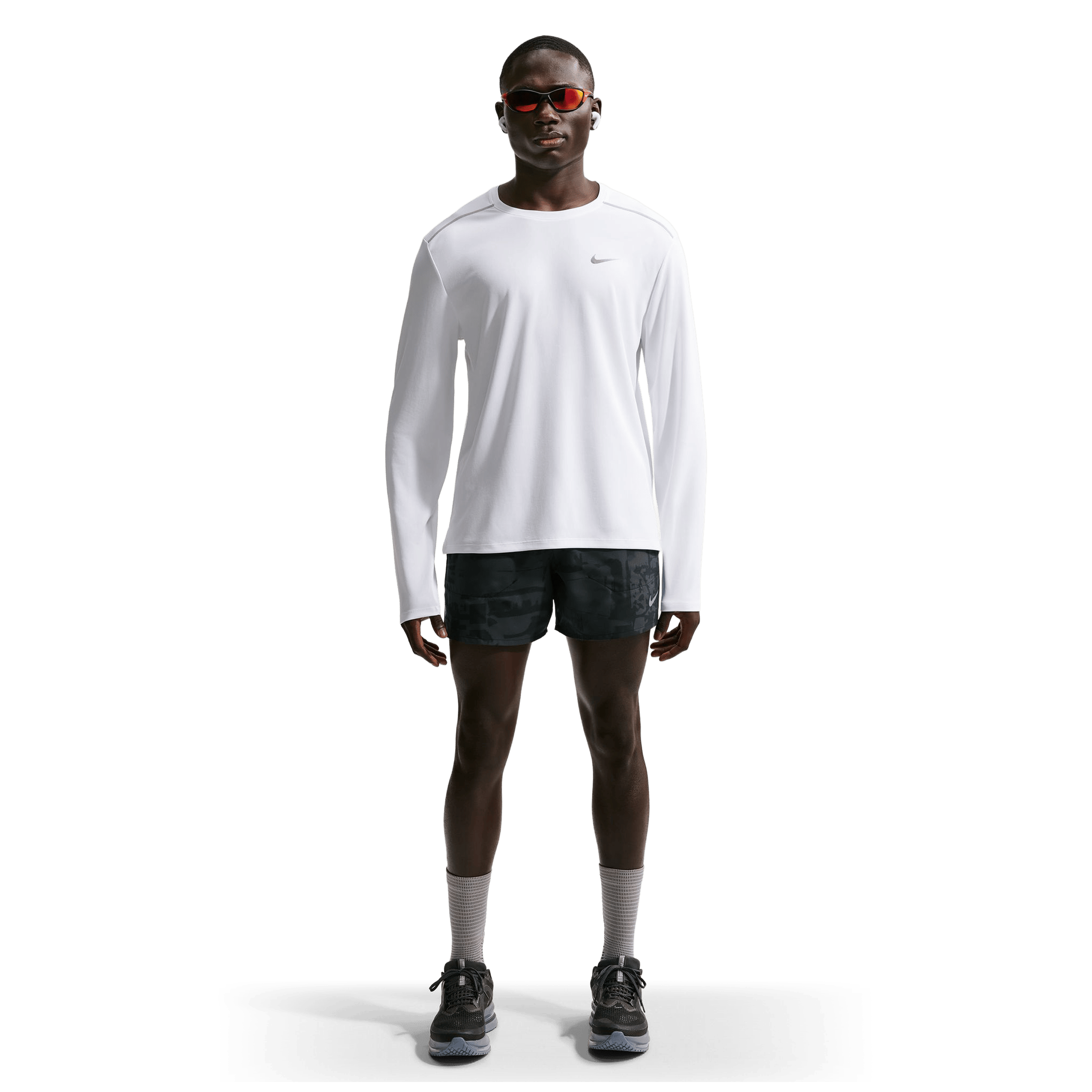 Mens Nike Miler Long-Sleeve Running Top