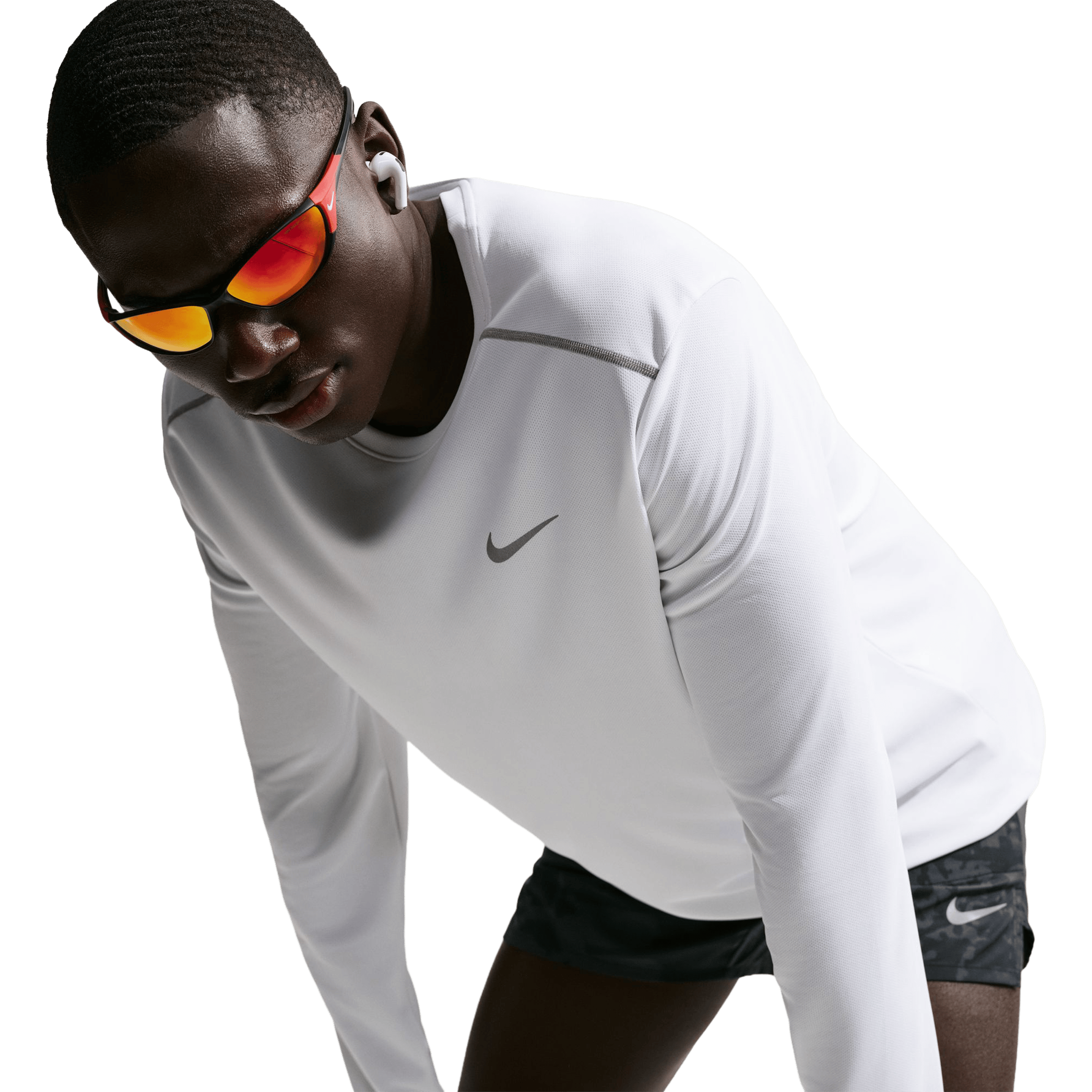 Mens Nike Miler Long-Sleeve Running Top