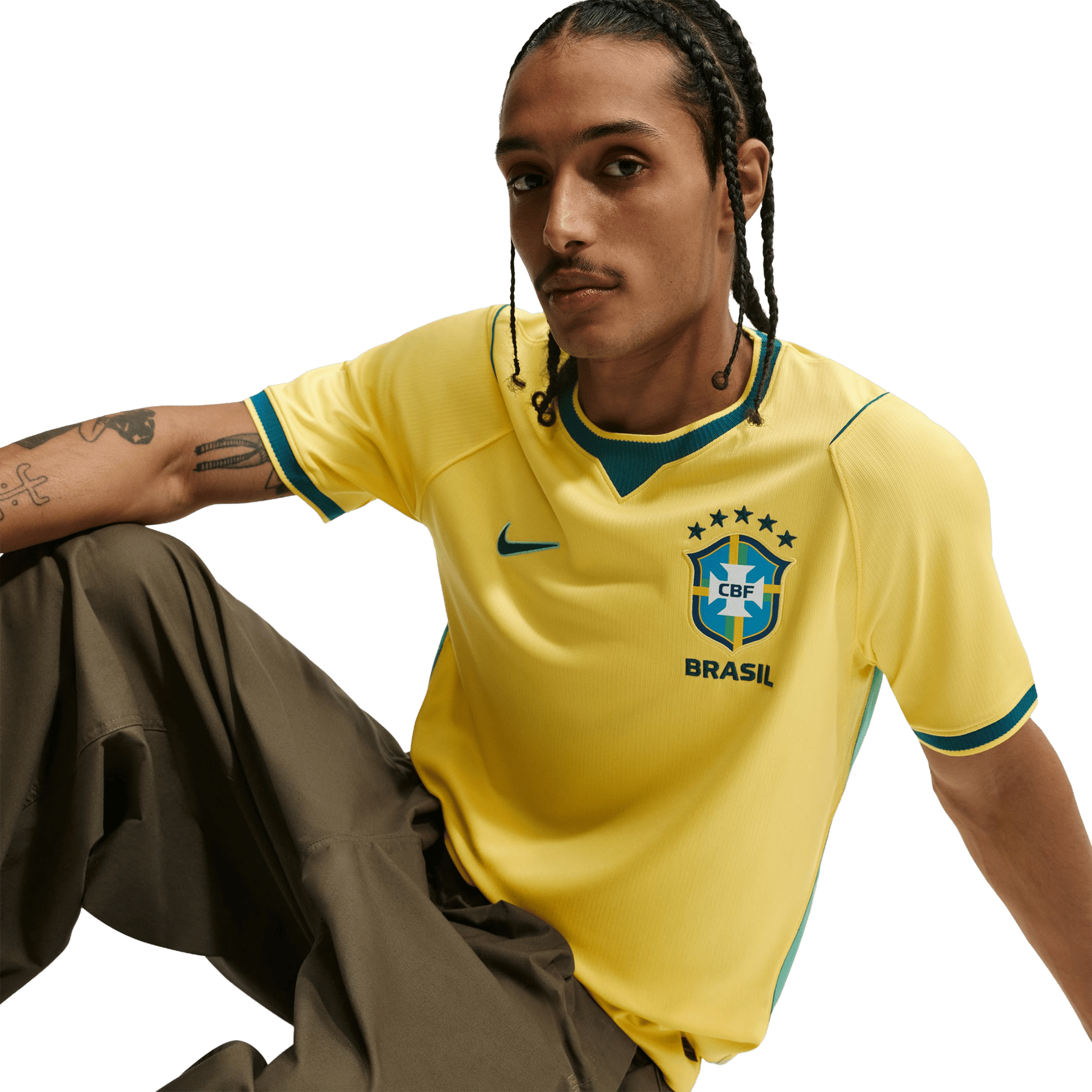 Mens Nike Brazil 26' Home Replica Football Jersey
