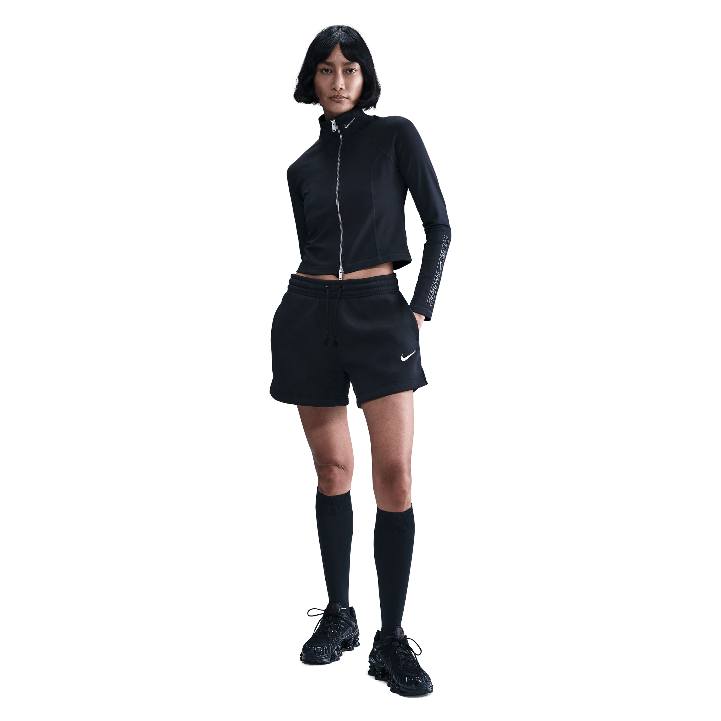 Womens Nike Sportswear Phoenix Fleece Mid-Rise (4") Shorts