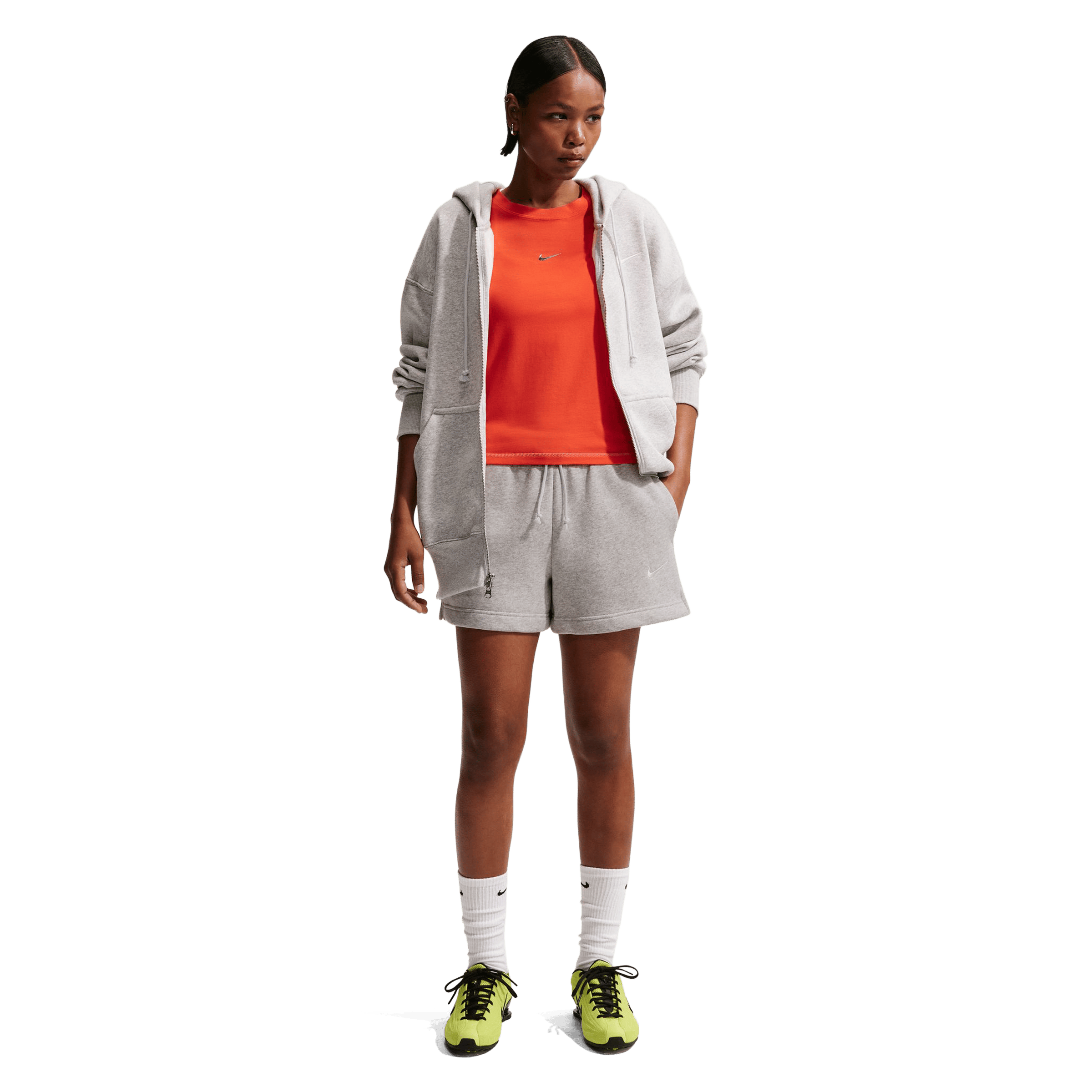 Womens Nike Sportswear Phoenix Fleece Mid-Rise (4") Shorts