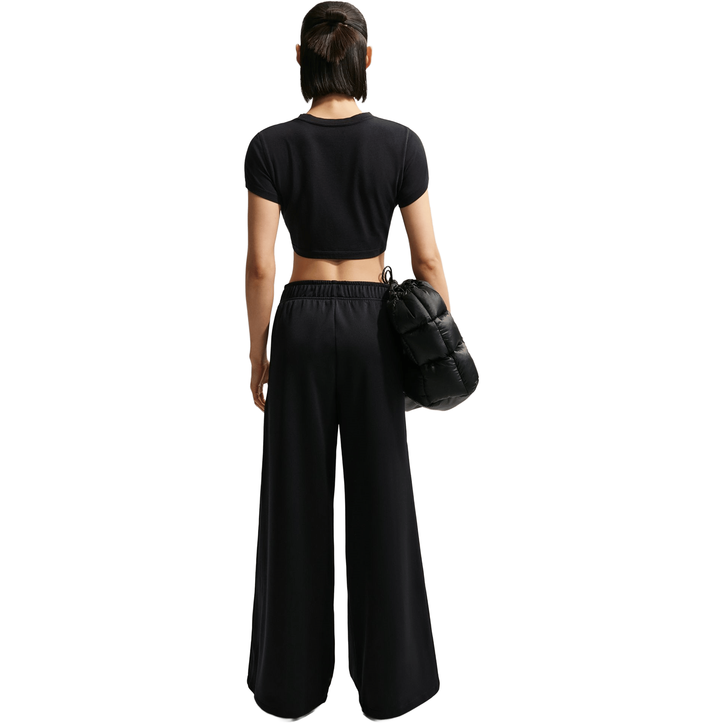 Womens Nike Sportswear Mid-Rise Wide-Leg Track Pants