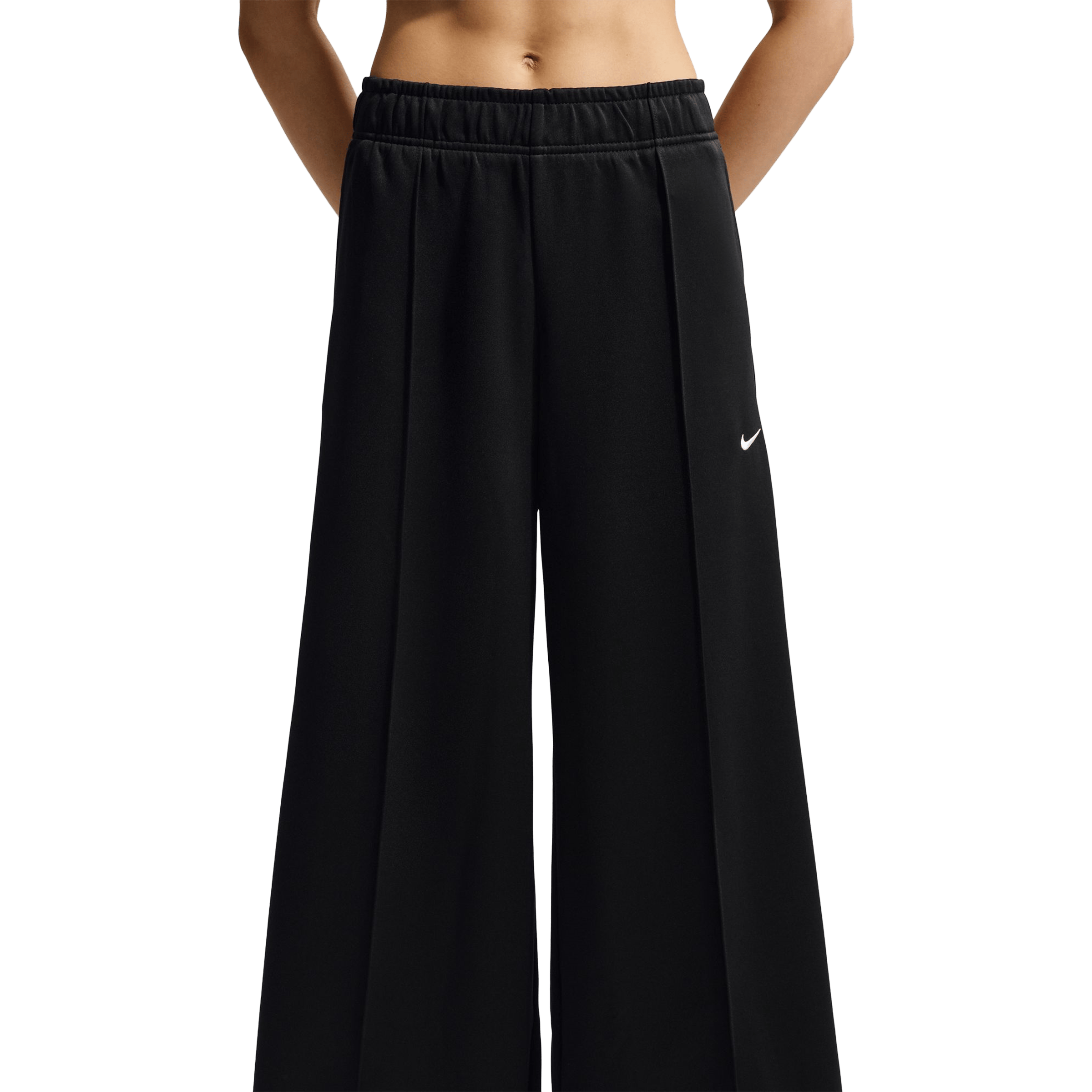 Womens Nike Sportswear Mid-Rise Wide-Leg Track Pants