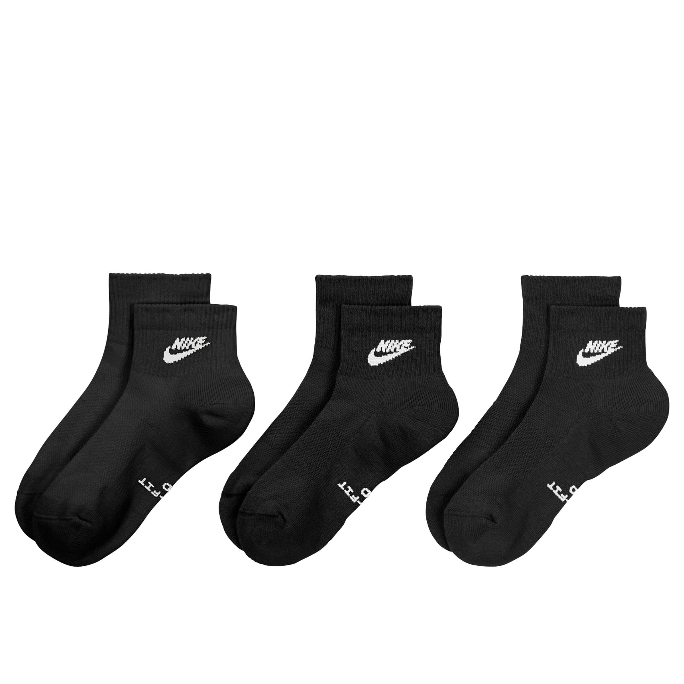 Unisex Nike (3pk) Everyday Elevated Ankle Socks