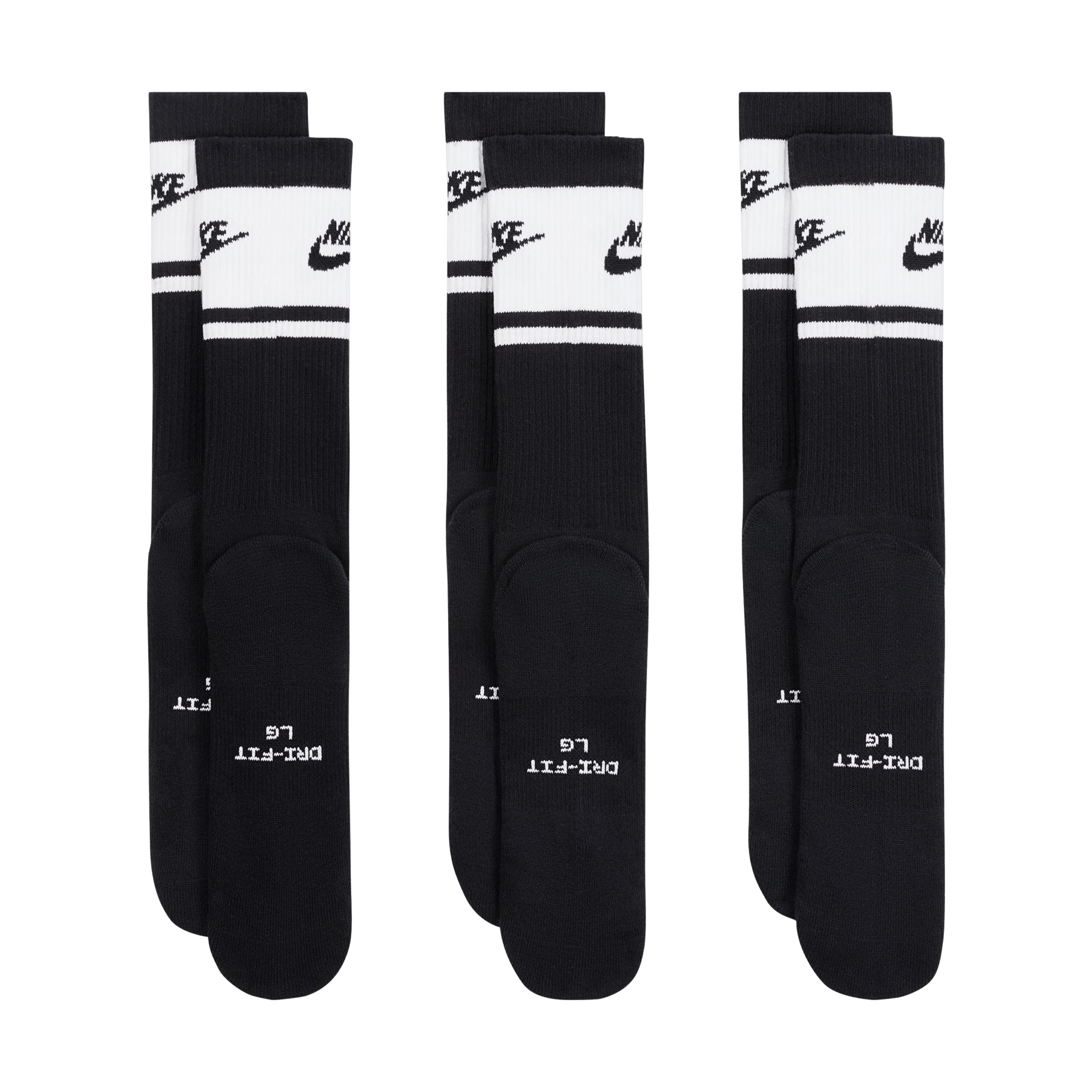 Unisex Nike (3pk) Everyday Elevated Crew Socks