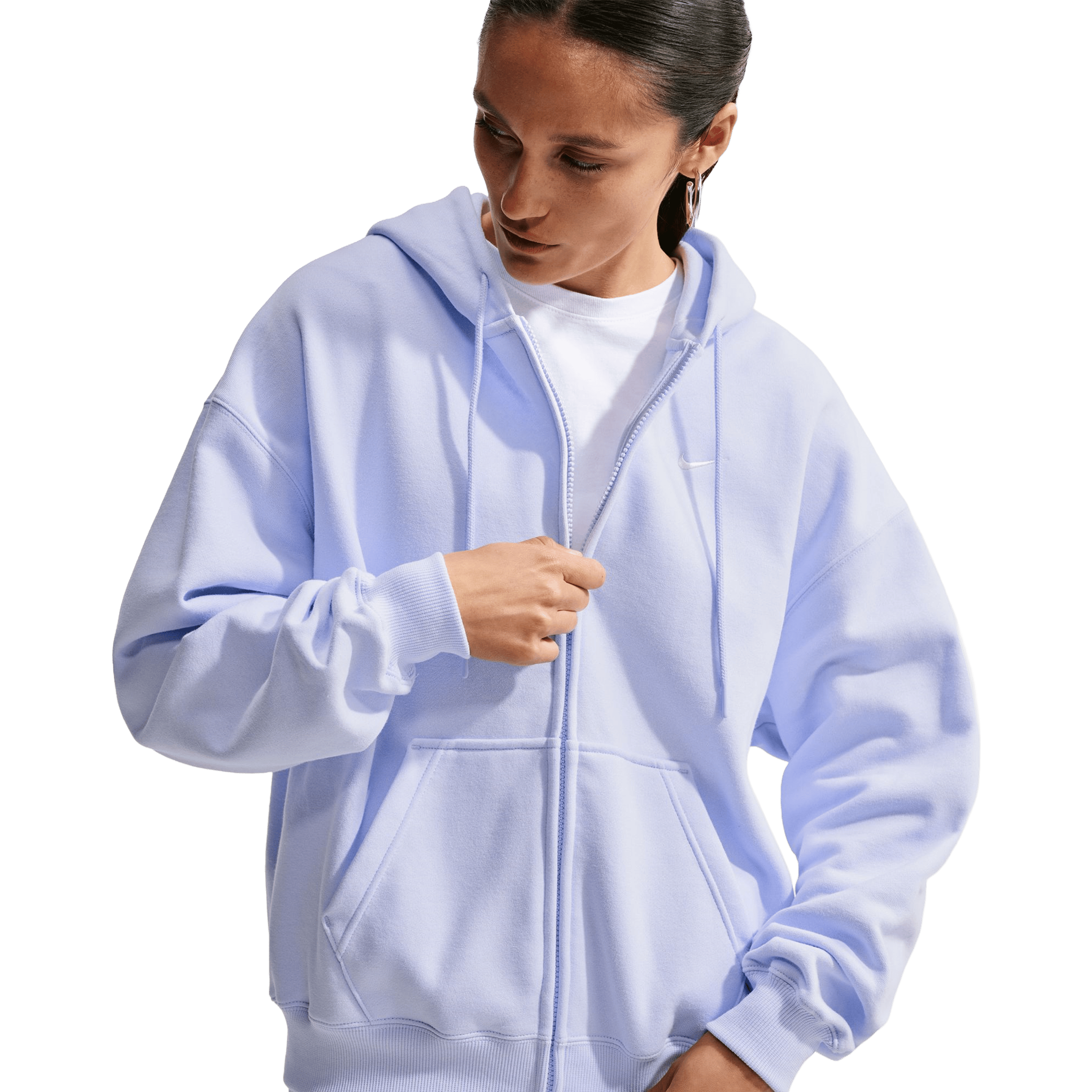 Womens Nike Studio Fleece Medium Weight Oversized Full-Zip Hoodie