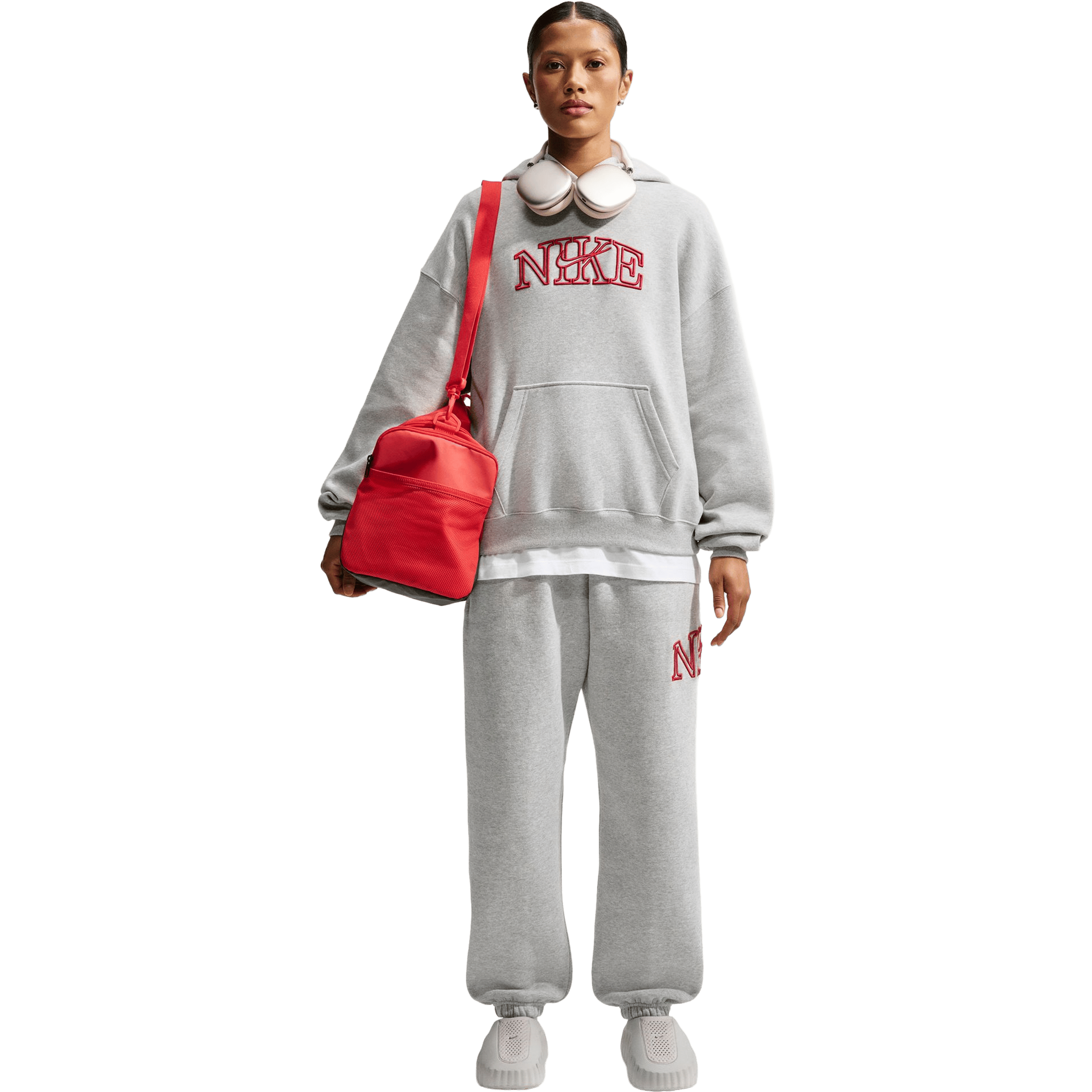 Womens Nike Studio Fleece Medium Weight "Graphic Pack" Oversized Hoodie