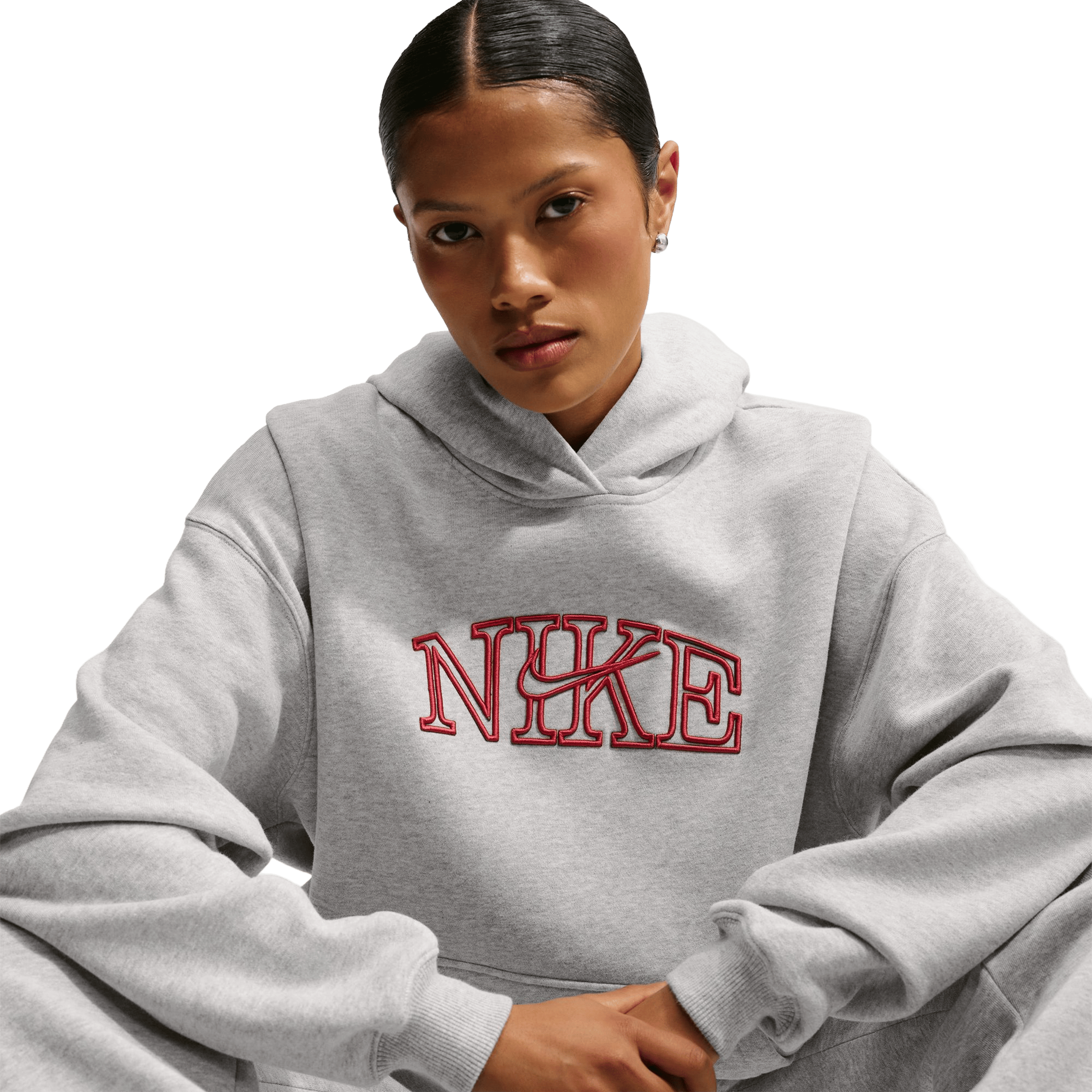 Womens Nike Studio Fleece Medium Weight "Graphic Pack" Oversized Hoodie