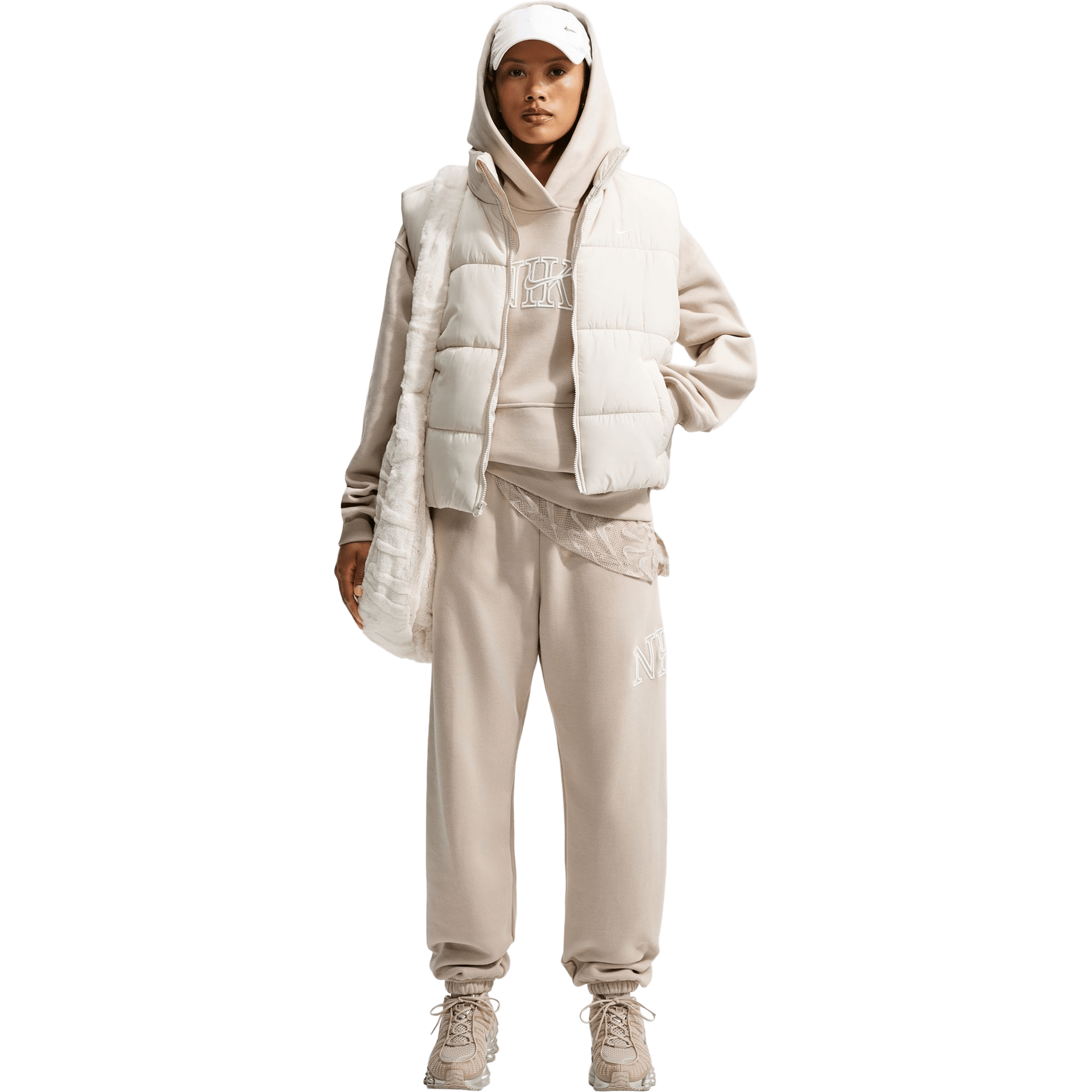 Womens Nike Studio Fleece Medium Weight "Graphic Pack" Oversized Hoodie