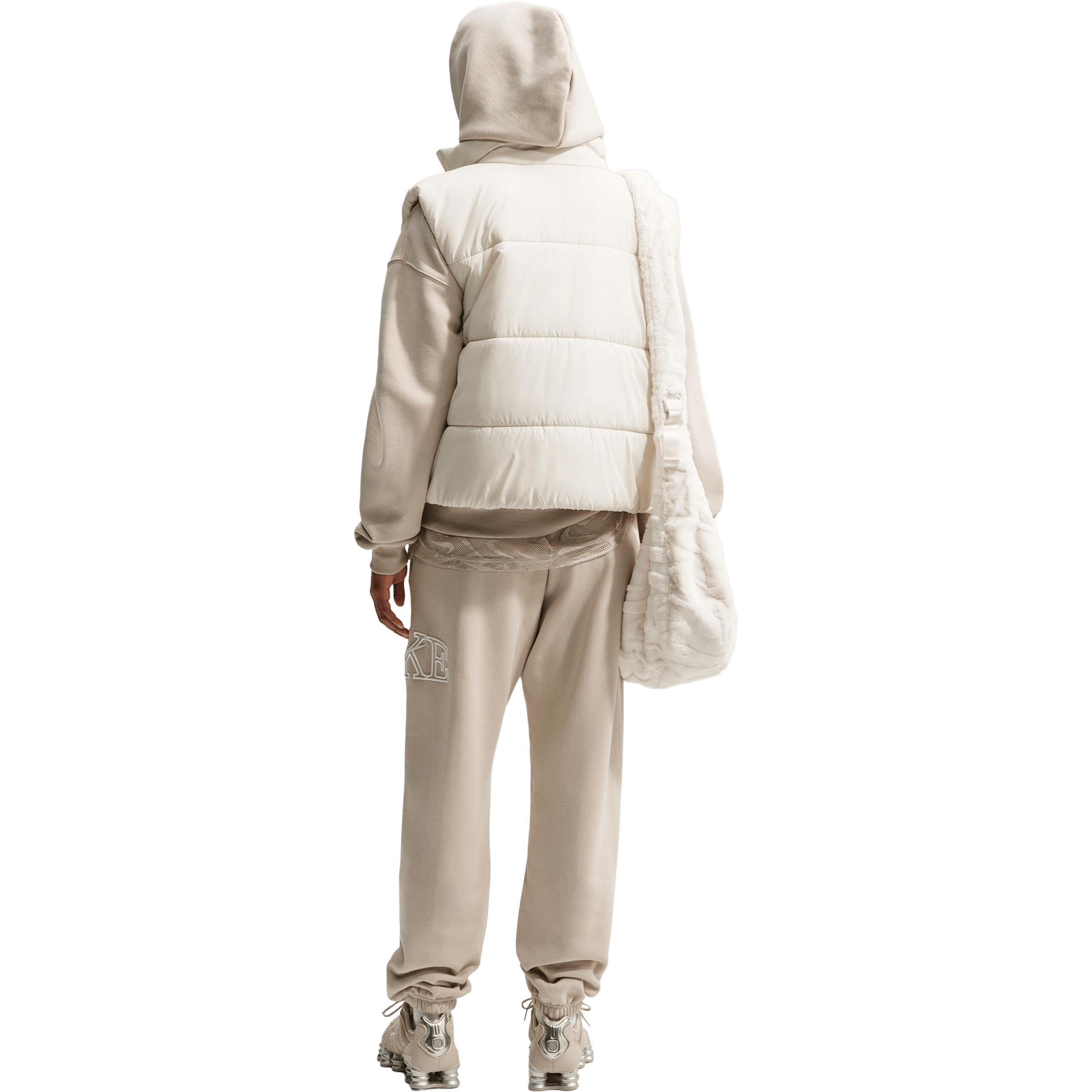 Womens Nike Studio Fleece Medium Weight "Graphic Pack" Oversized Cuffed Logo Pants