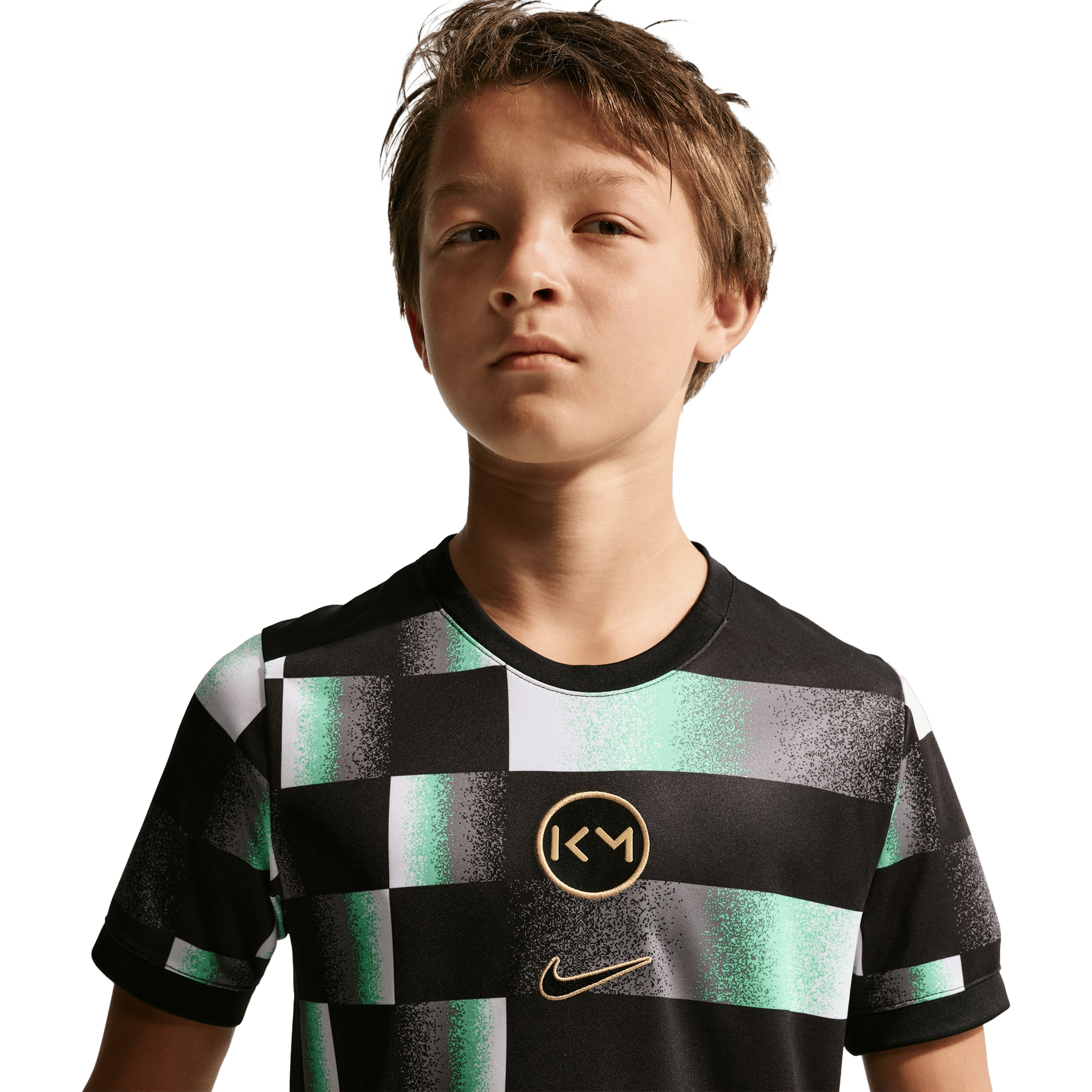 Kids Nike Kylian Mbappé' Academy (Bigger Kids) Dri-FIT Football Tee