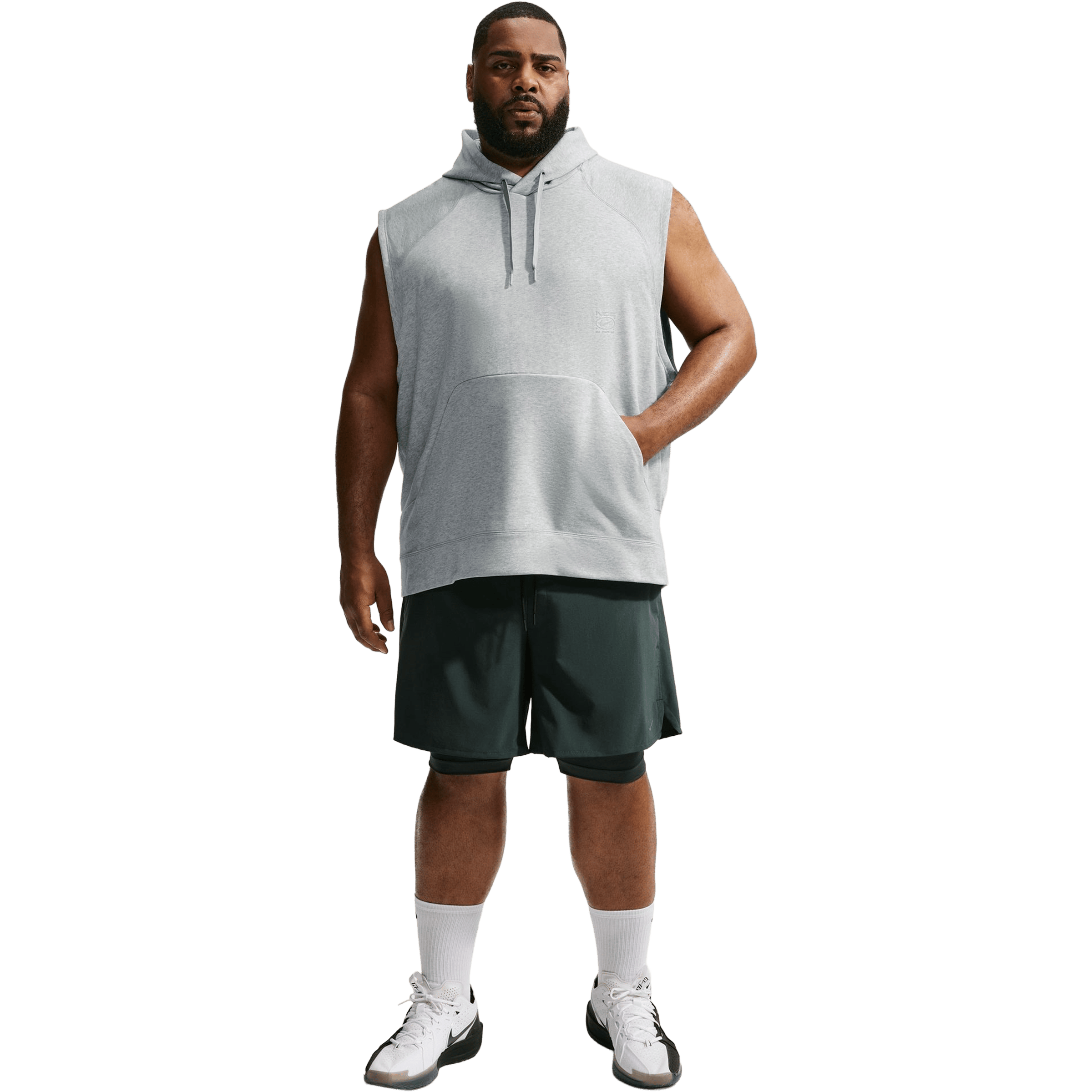 Mens Nike N.A.C. Fleece Sleeveless Training Hoodie