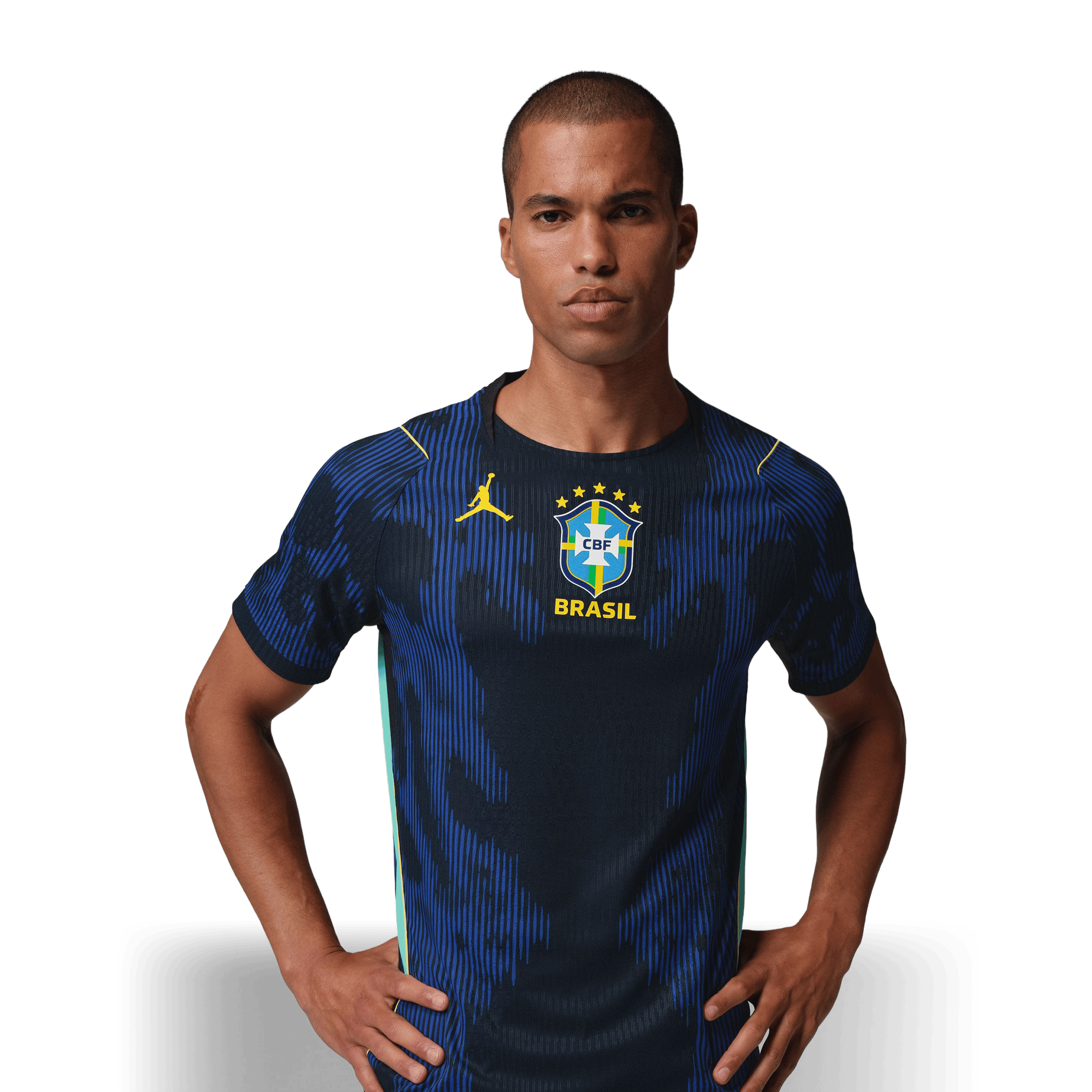 Mens Nike Brazil 26' Match Away Jordan Authentic Football Jersey