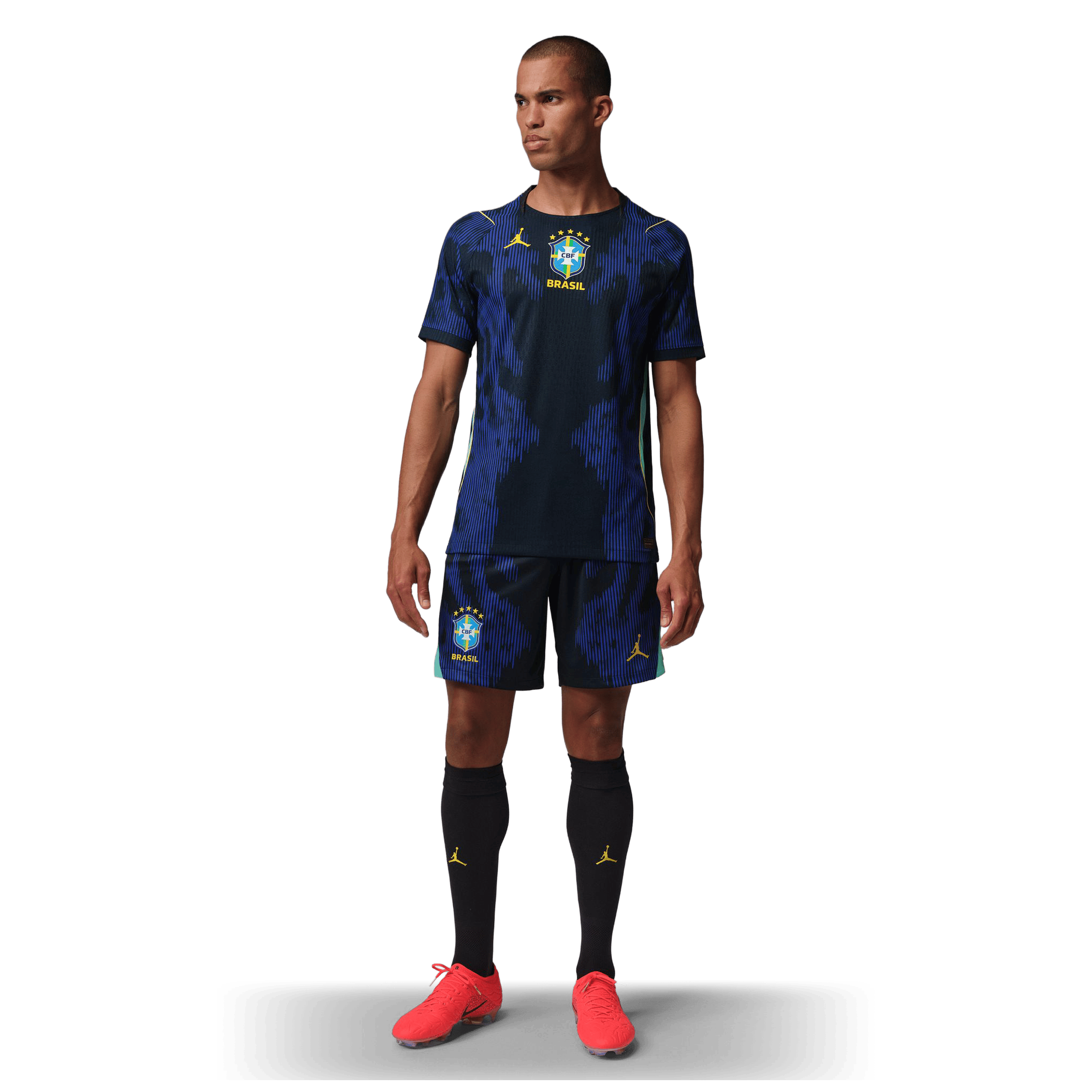 Mens Nike Brazil 26' Match Away Jordan Authentic Football Jersey