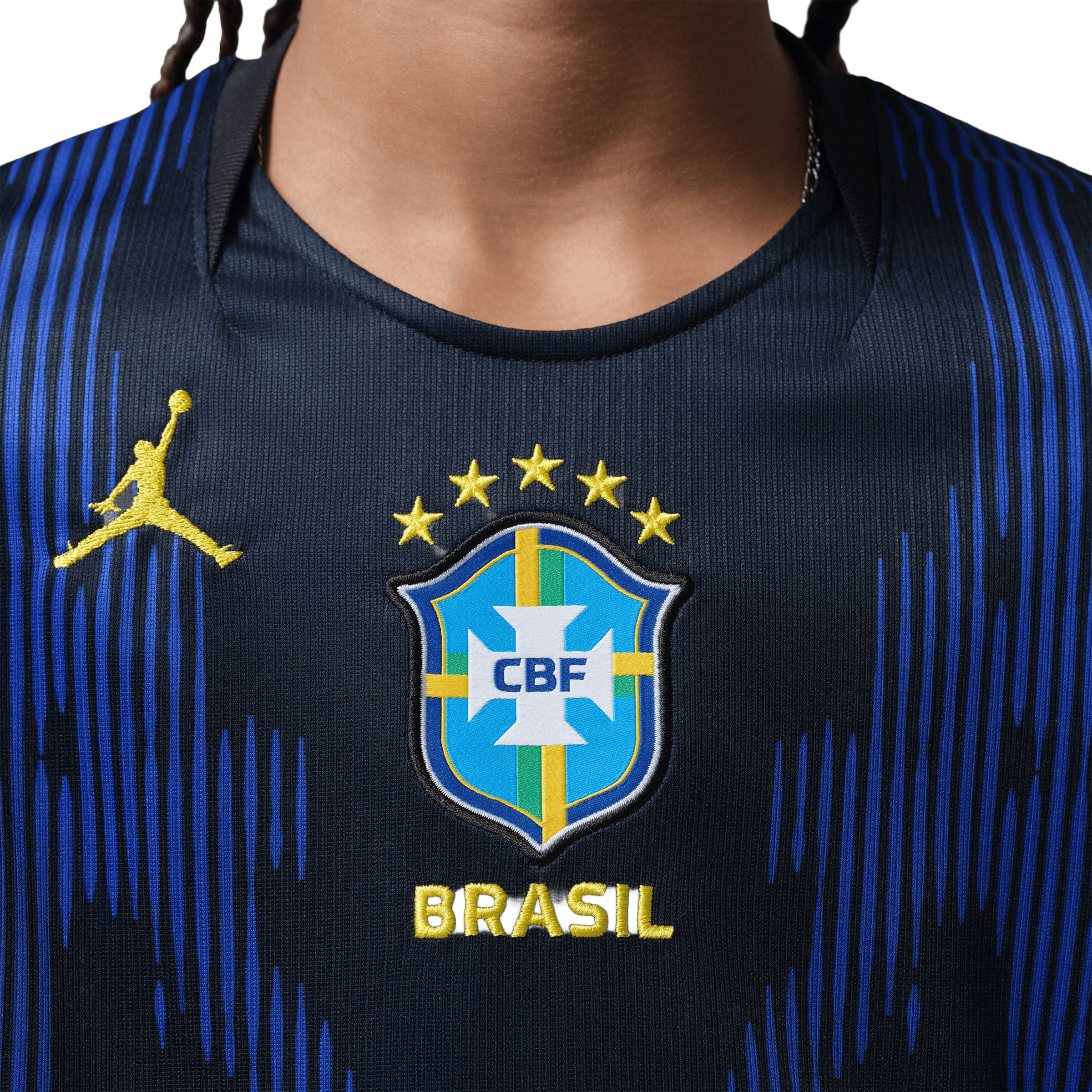 Kids Nike Brazil 26' (Older Kids) Away Jordan Replica Football Jersey