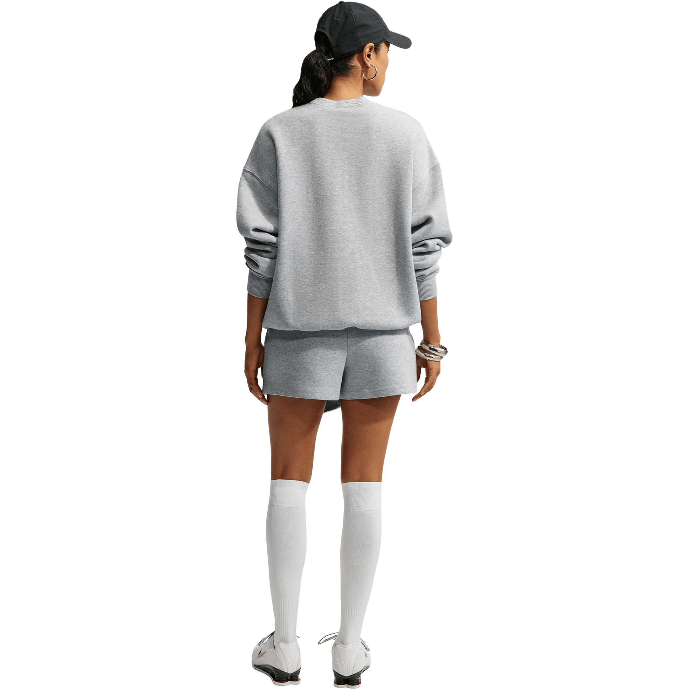 Womens Nike Studio Fleece Medium Weight "Graphic Pack" Embossed Crew Sweatshirts