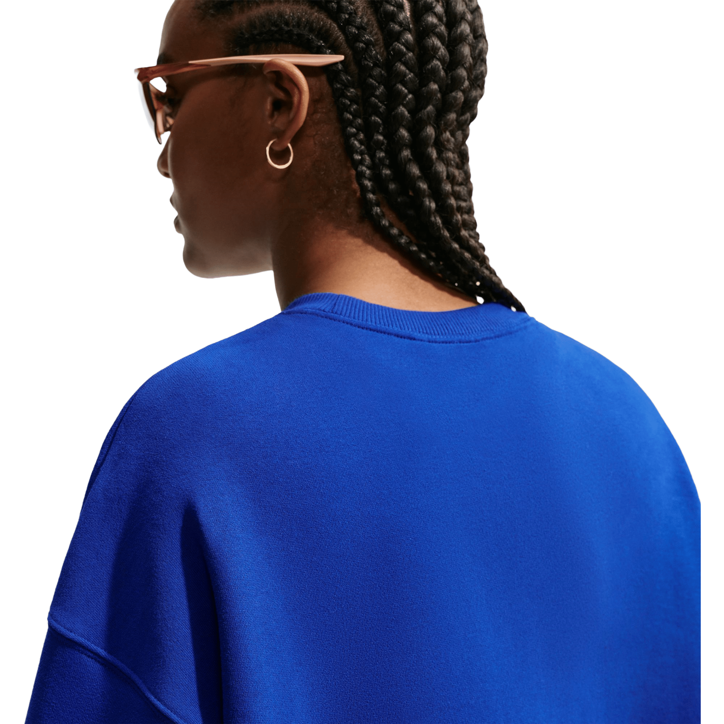Womens Nike Studio Fleece Medium Weight "Graphic Pack" Embossed Crew Sweatshirts