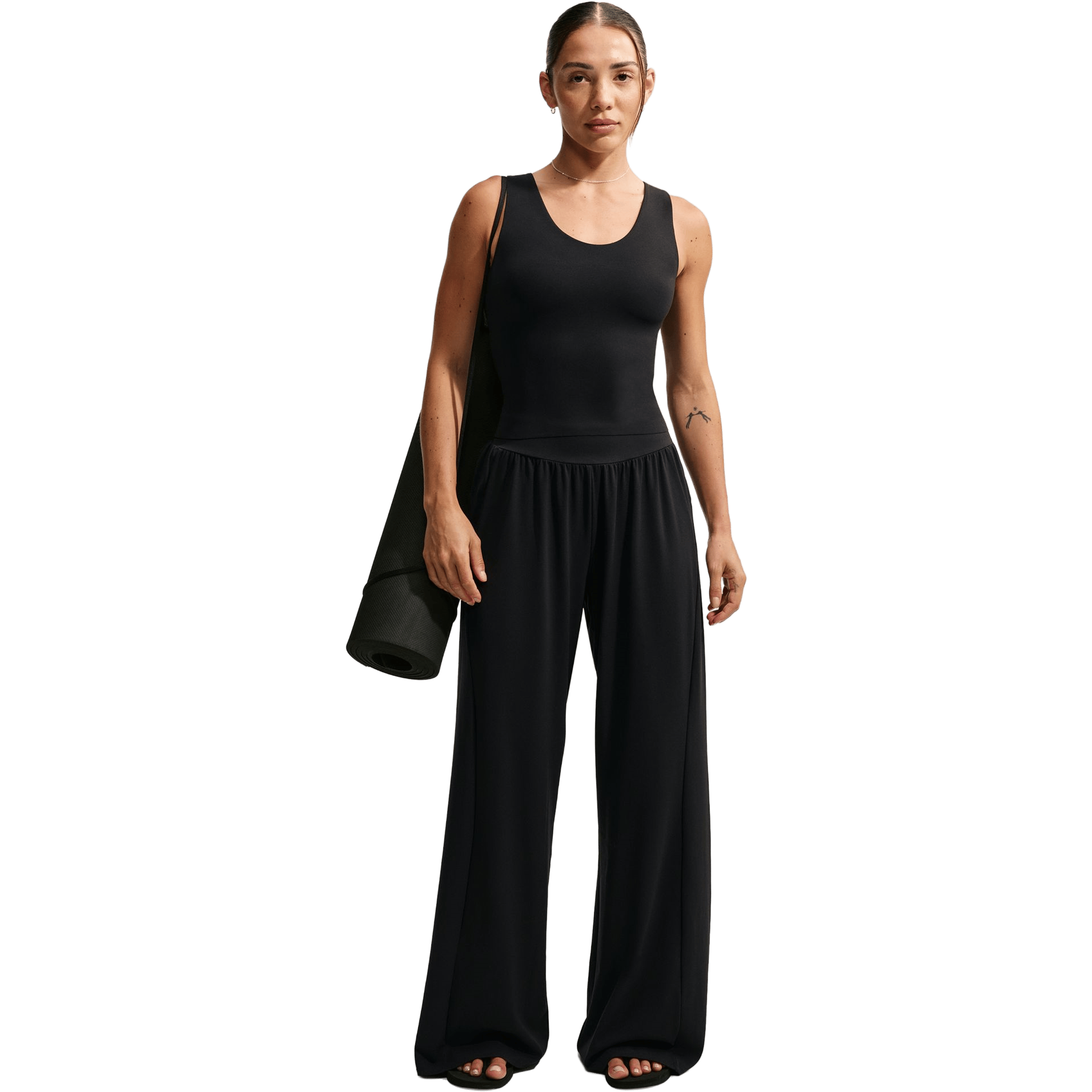 Womens Nike Zenvy Mid-Rise Wide-Leg Pants