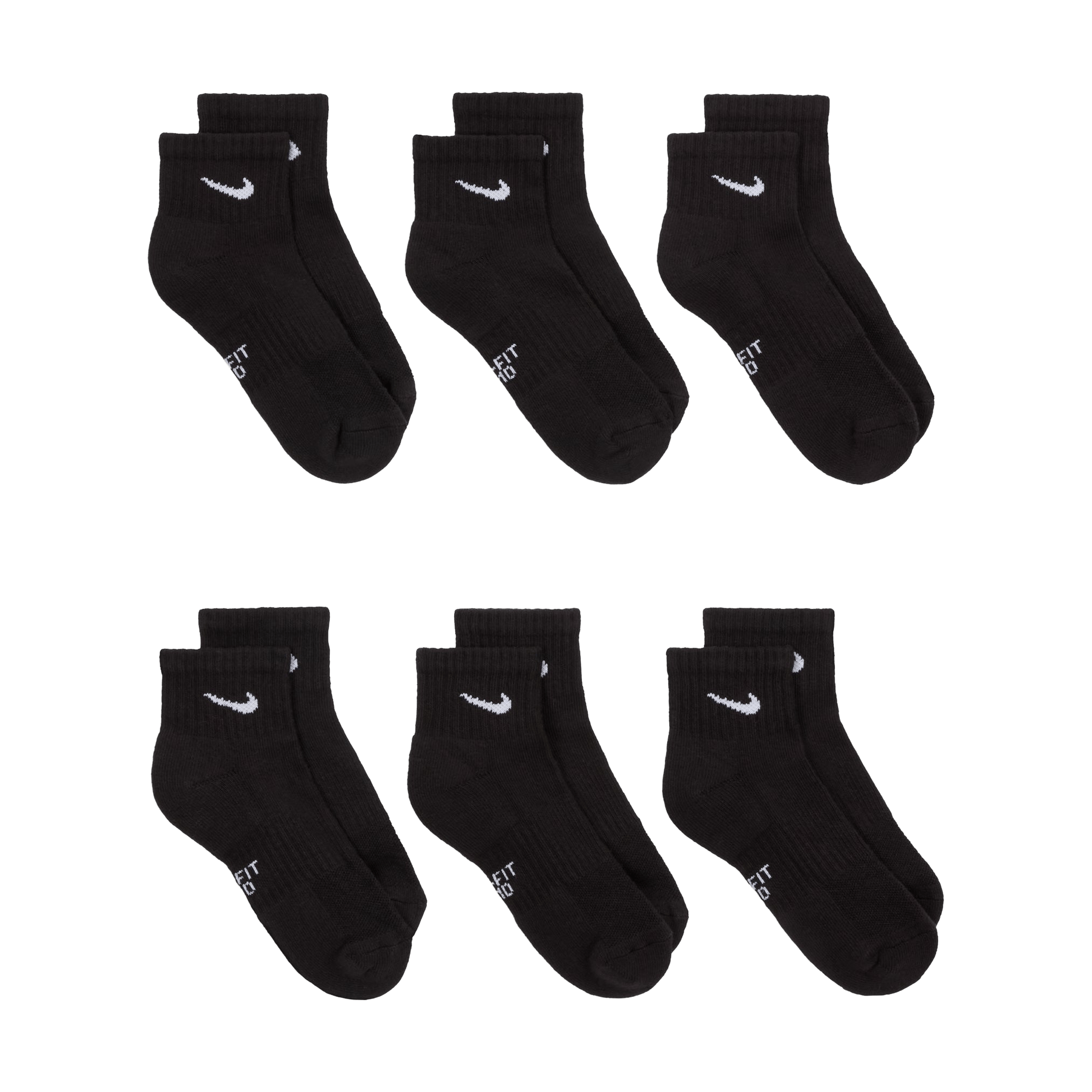 Kids Nike (6pk) Everyday Cushioned Ankle Socks