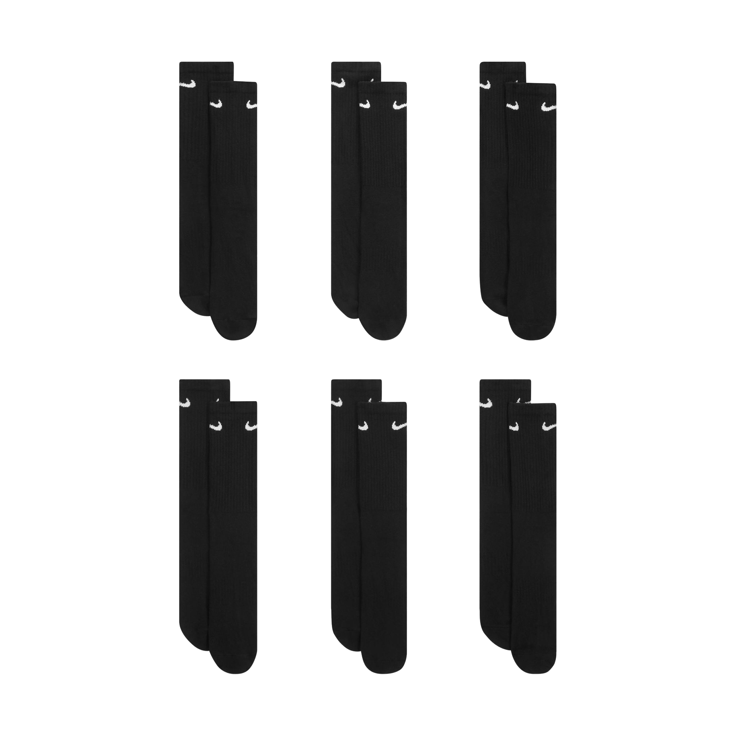 Unisex Nike (6pk) Everyday Cushioned Training Crew Socks