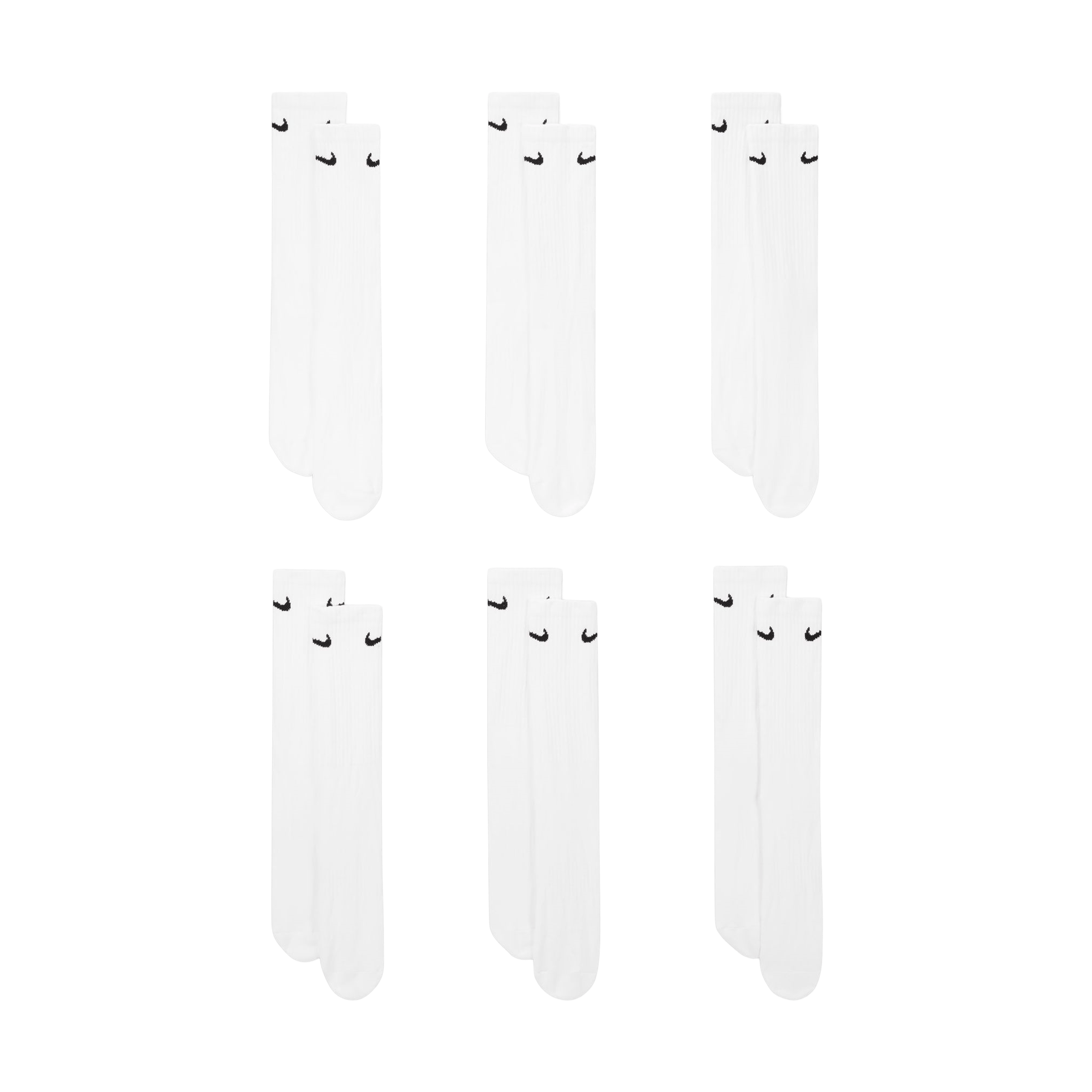Unisex Nike (6pk) Everyday Cushioned Training Crew Socks