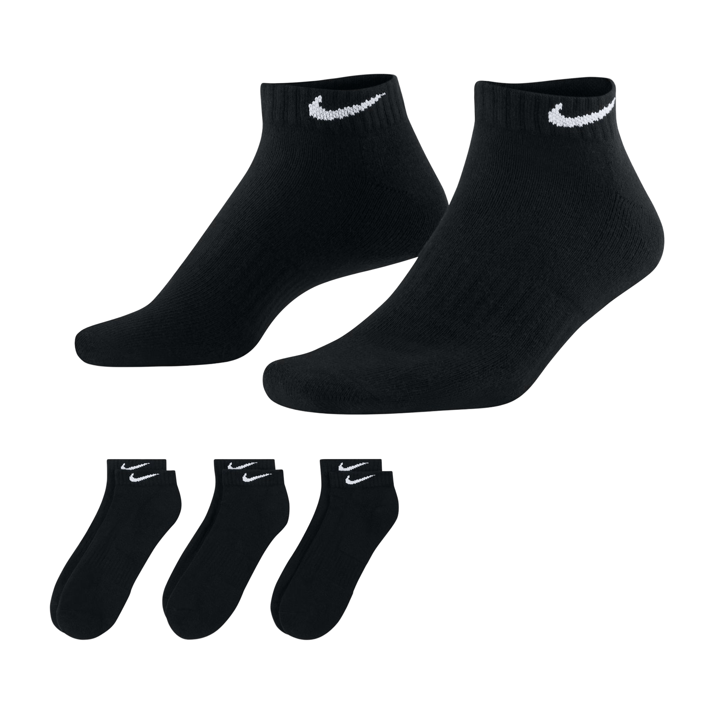 Unisex Nike Everyday Cushioned Training (3pk) Low Socks
