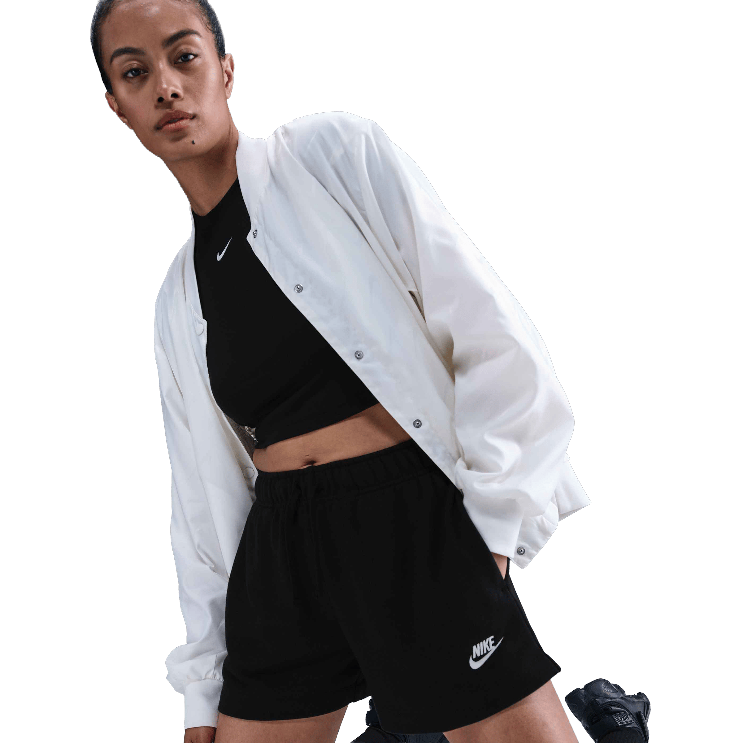 Womens Nike Mid-Rise Fleece Shorts