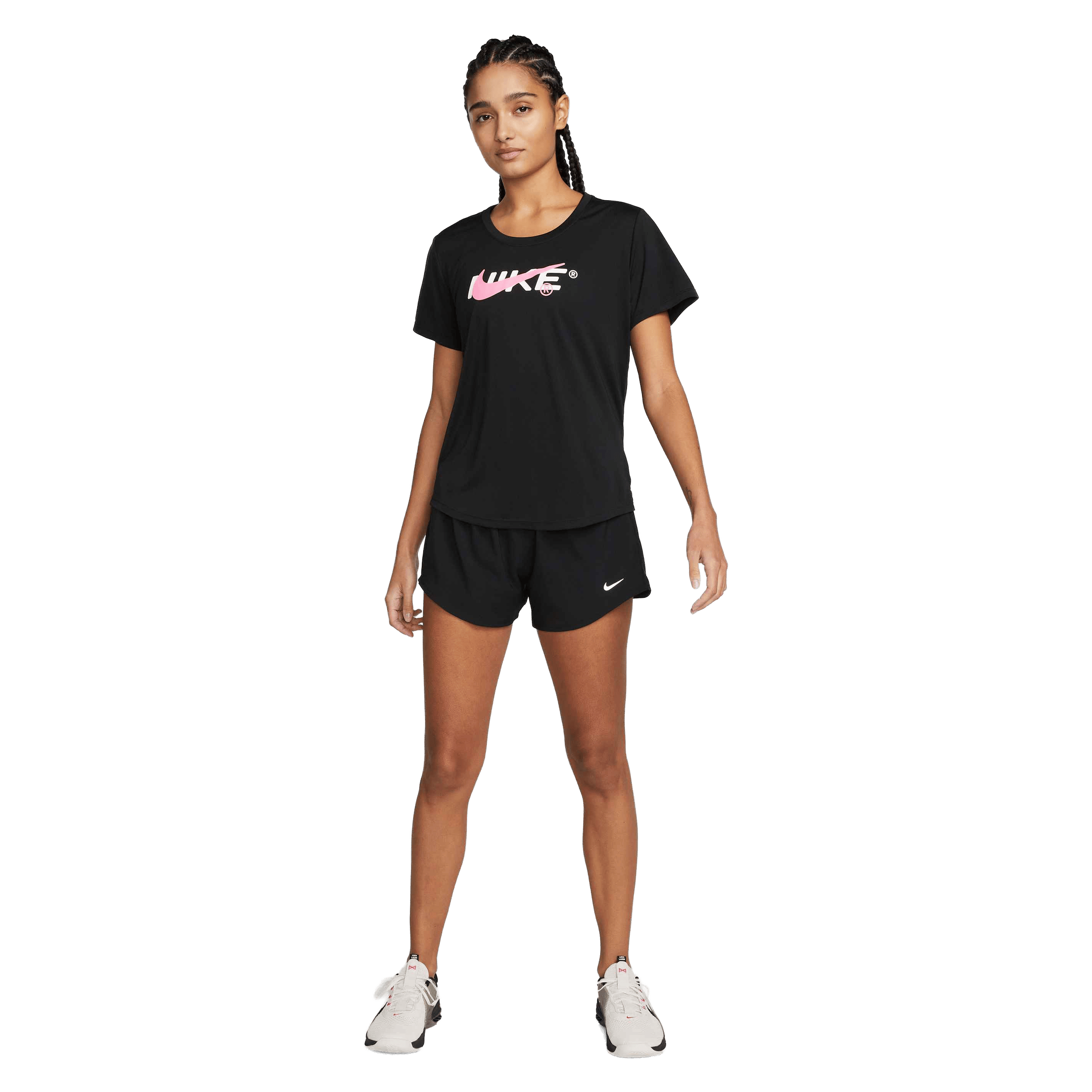 Womens Nike One Dri-FIT Mid-Rise (3") Brief-Lined Shorts