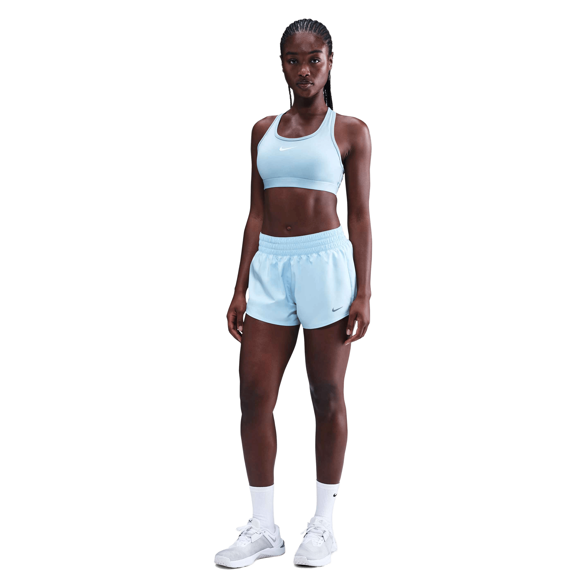 Womens Nike One Dri-FIT Mid-Rise (3") Brief-Lined Shorts