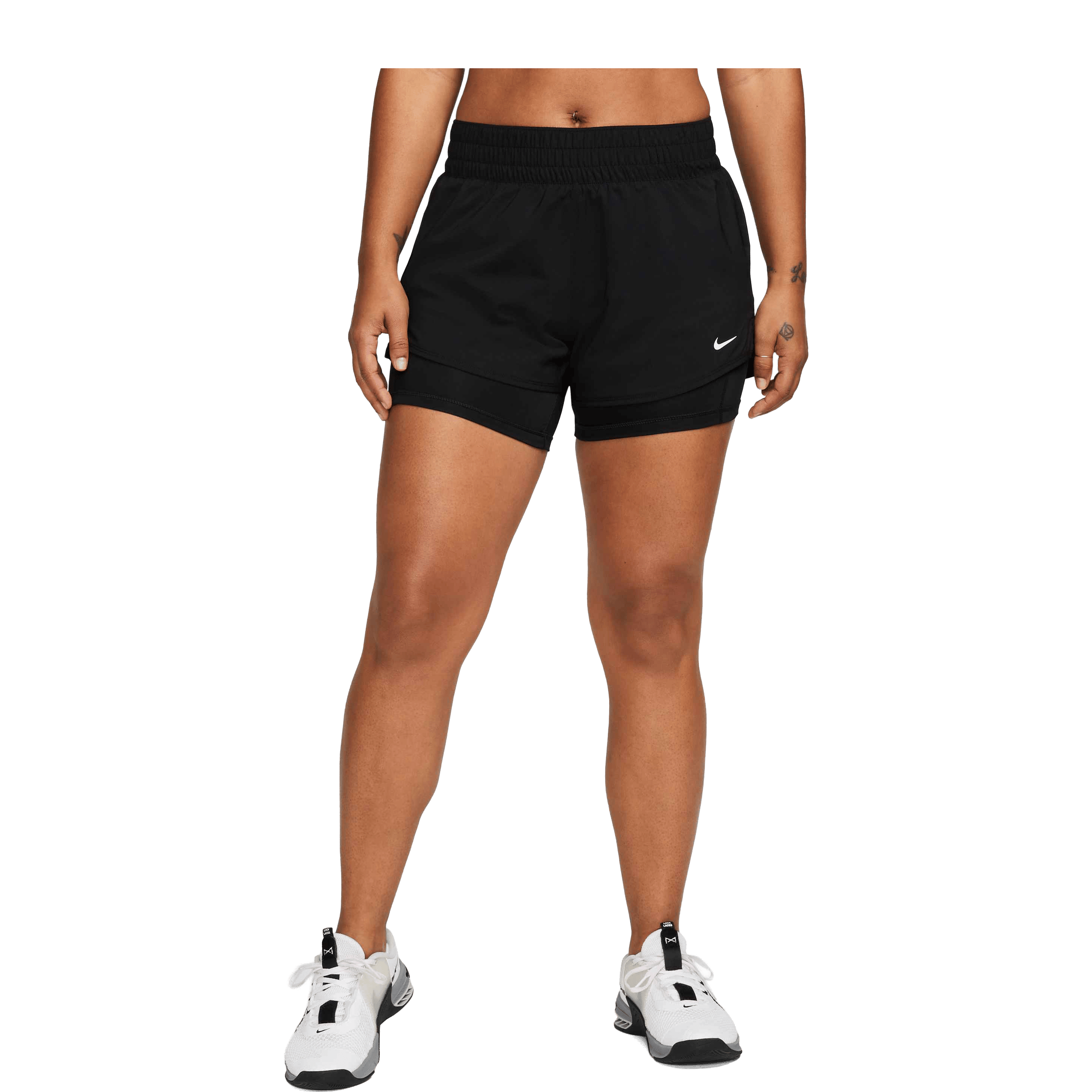 Womens Nike One Dri-FIT Mid-Rise (3") 2-in-1 Shorts