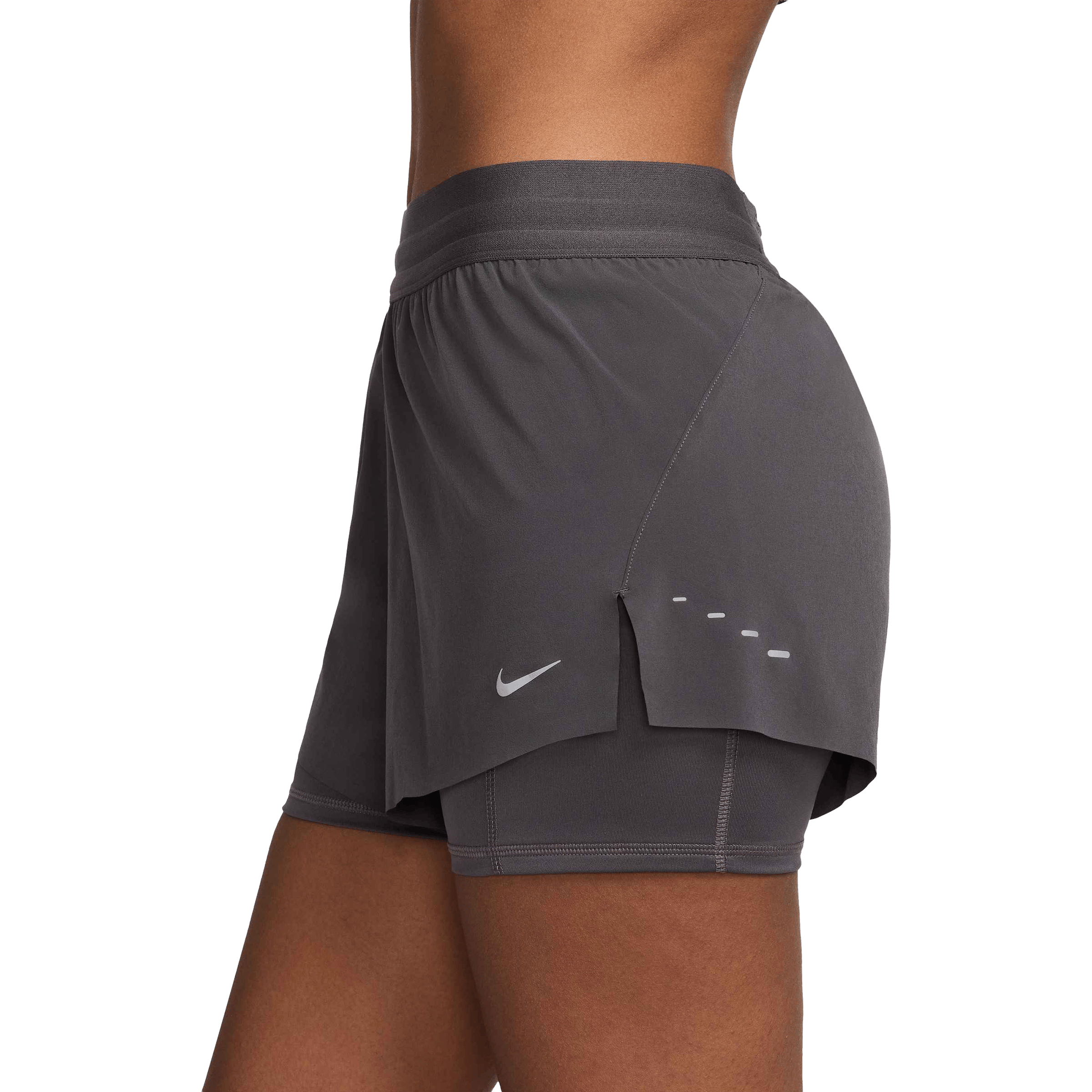 Womens Nike Swift Dri-FIT Mid-Rise 2-in-1 Running Shorts