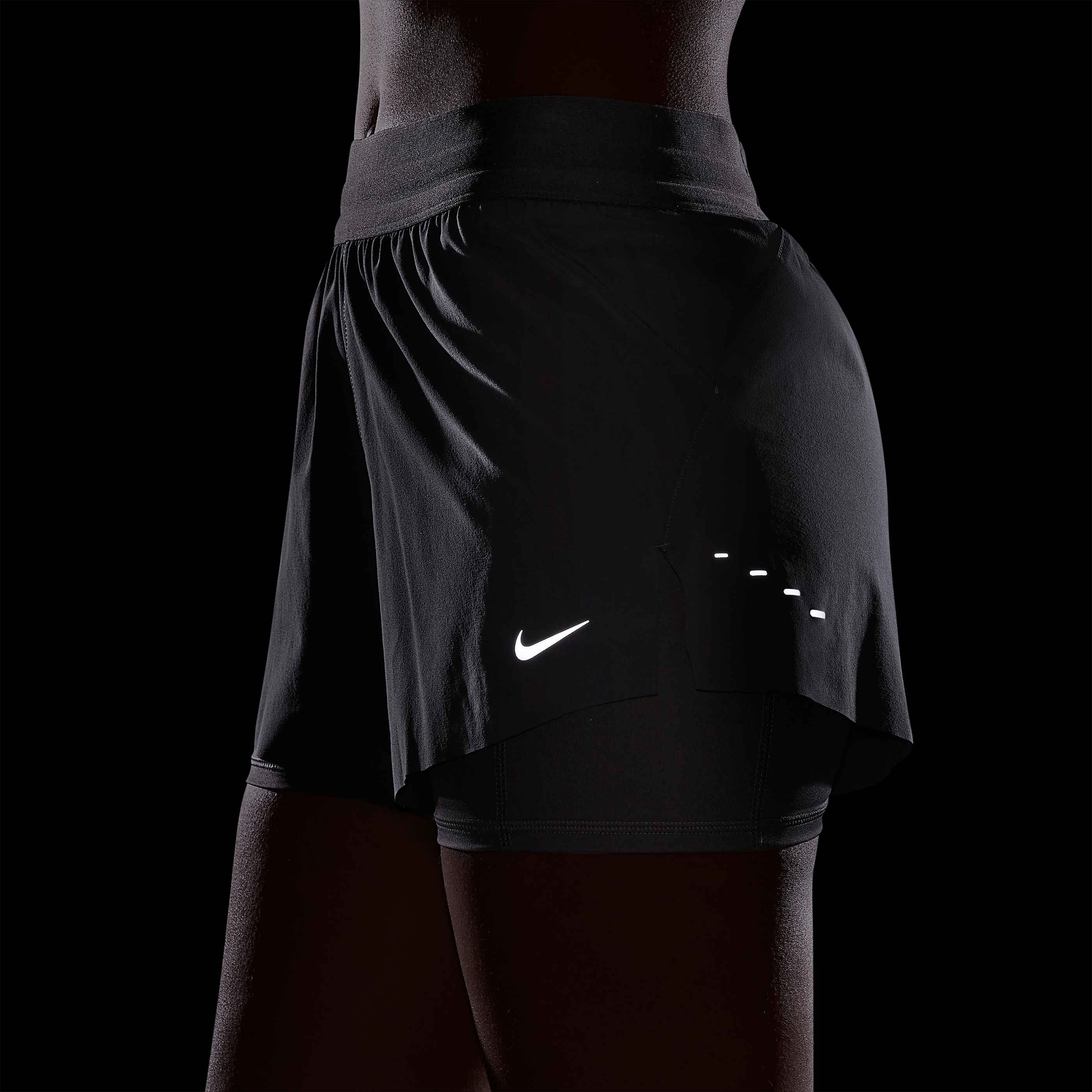 Womens Nike Swift Dri-FIT Mid-Rise 2-in-1 Running Shorts