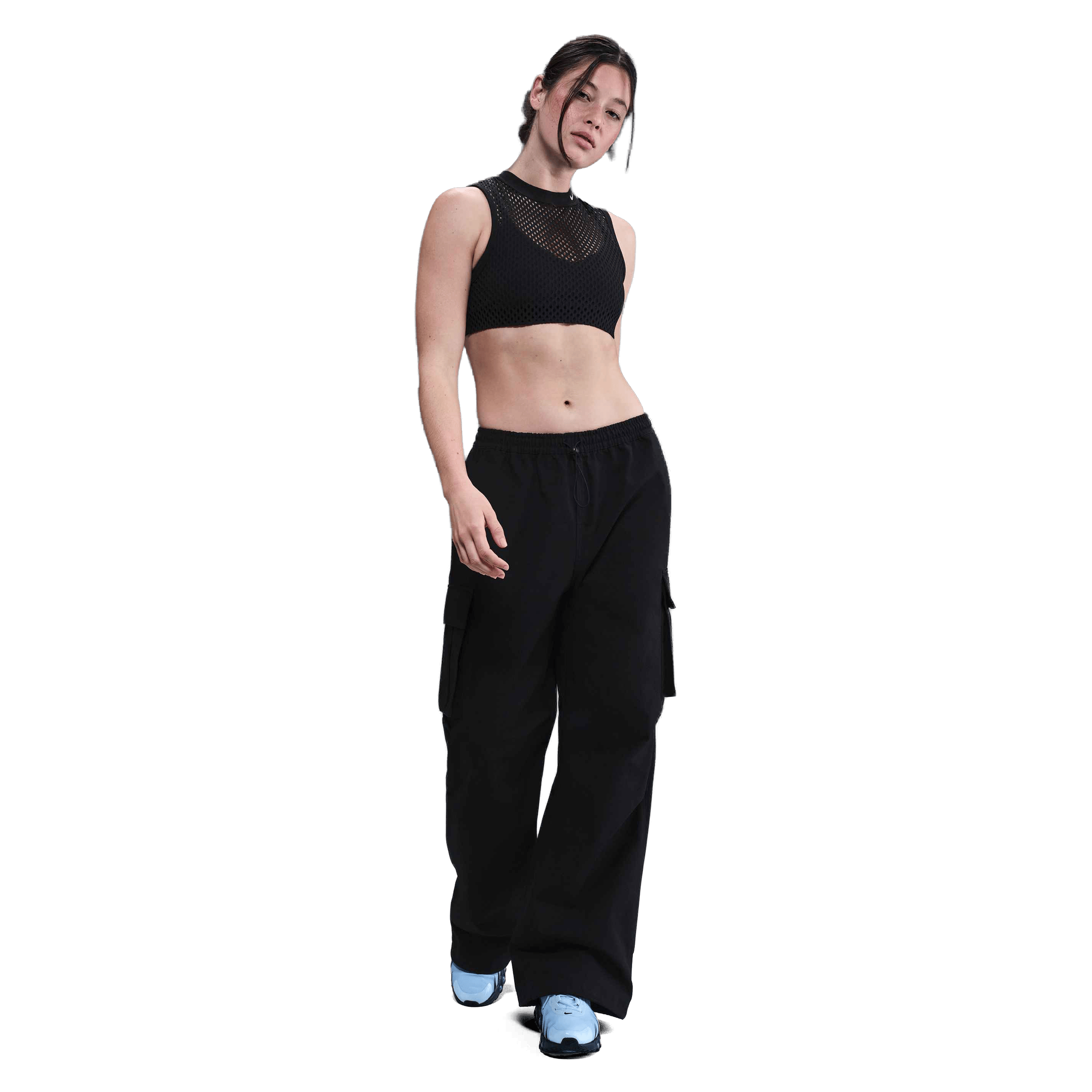 Womens Nike Sportswear Mid-Rise Oversized Woven Cargo Pants