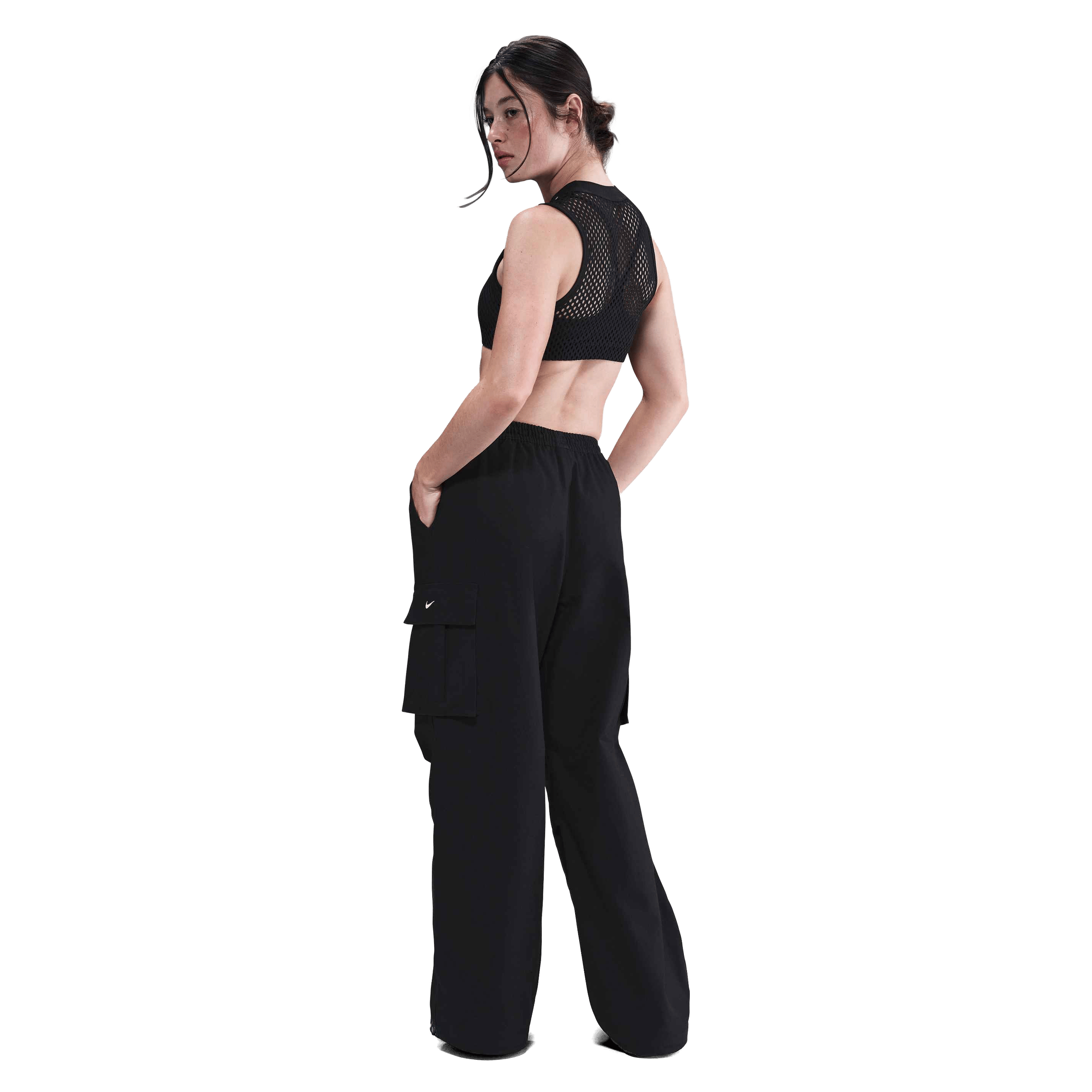 Womens Nike Sportswear Mid-Rise Oversized Woven Cargo Pants