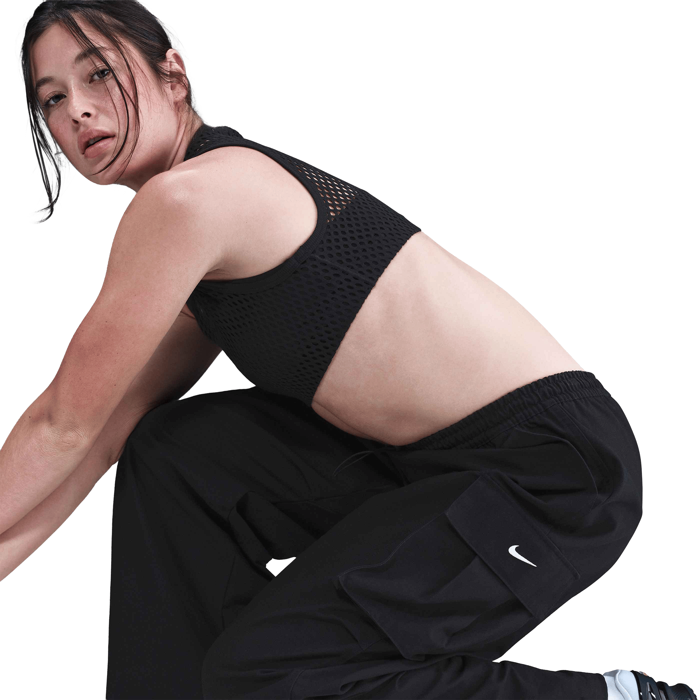 Womens Nike Sportswear Mid-Rise Oversized Woven Cargo Pants