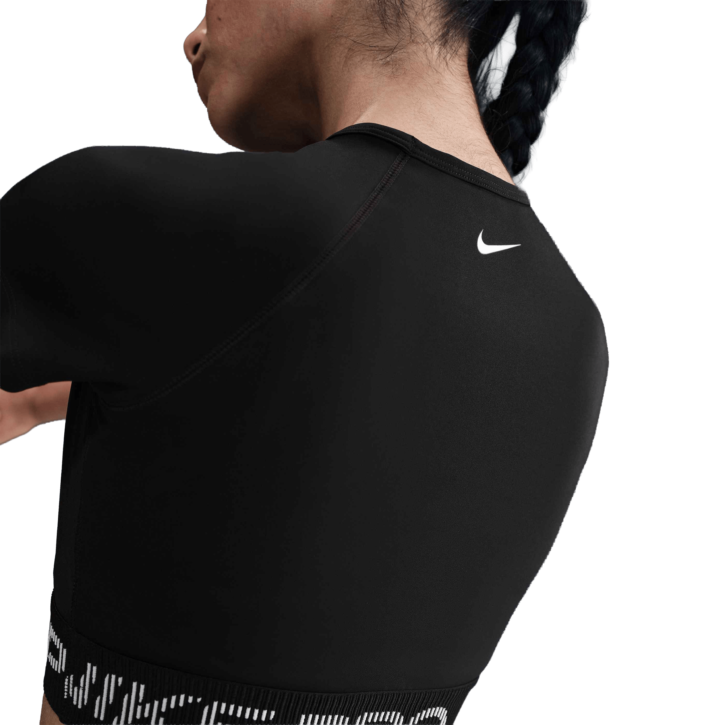 Womens Nike Pro Dri-FIT Short-Sleeve Graphic Cropped Top