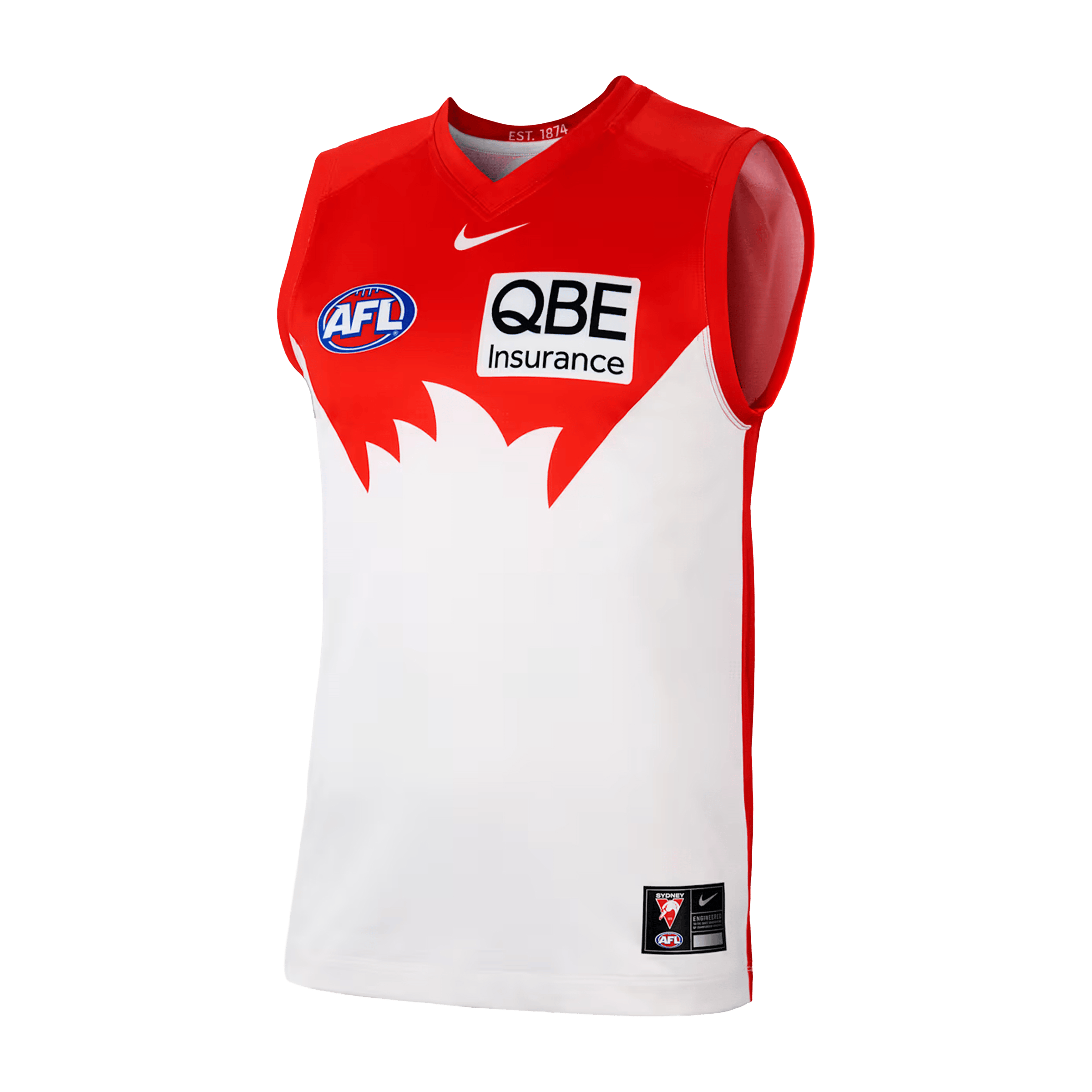Mens Nike AFL Sydney Swans 26' Stadium Home Jersey