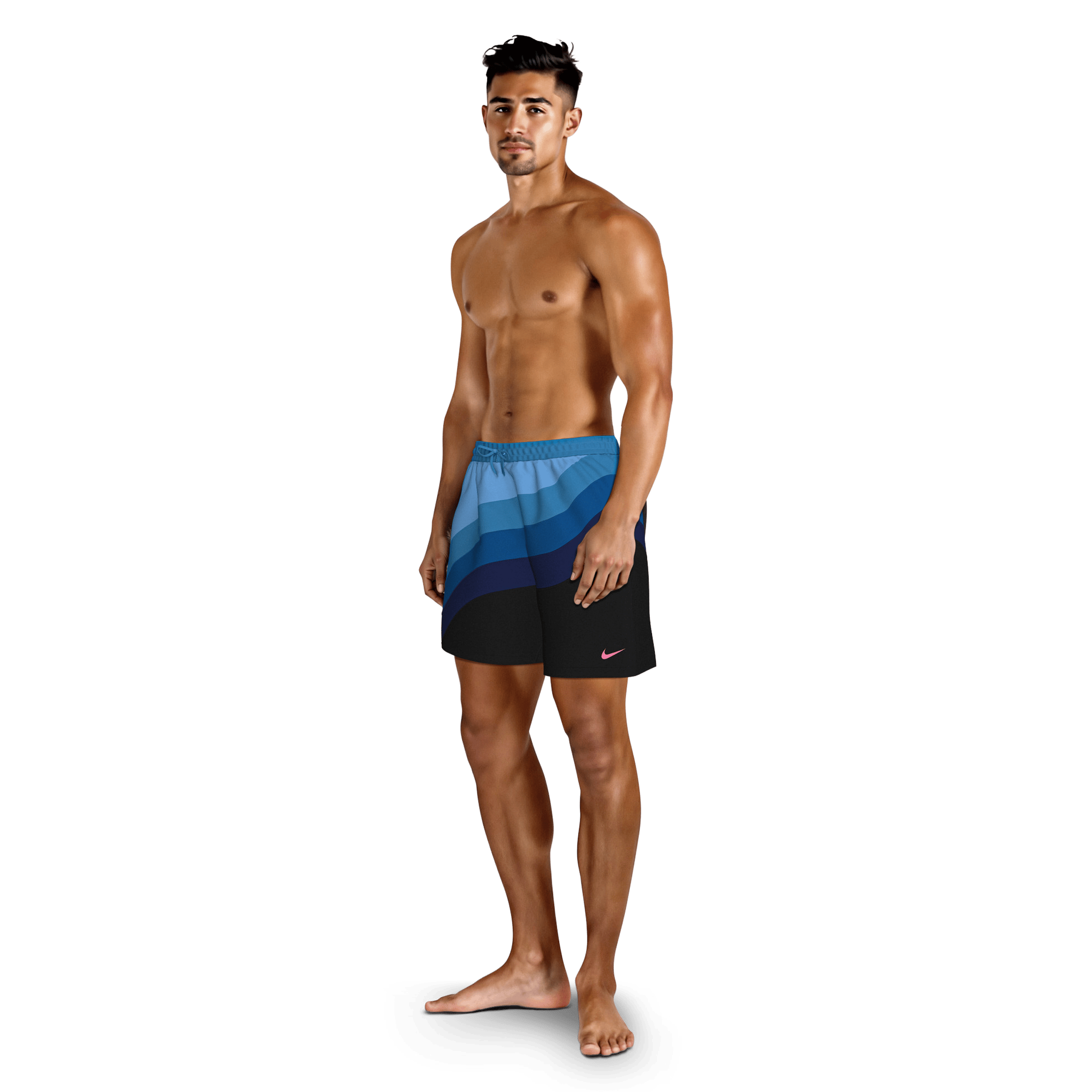 Mens Nike Air Max Colour Block (7") Volley Swim Shorts