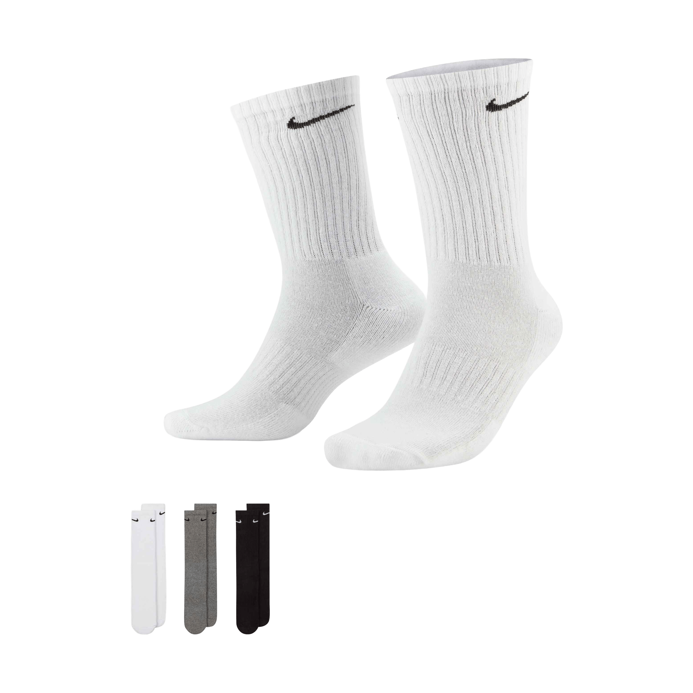Mens Nike Everyday Cushioned (3pk) Crew Socks