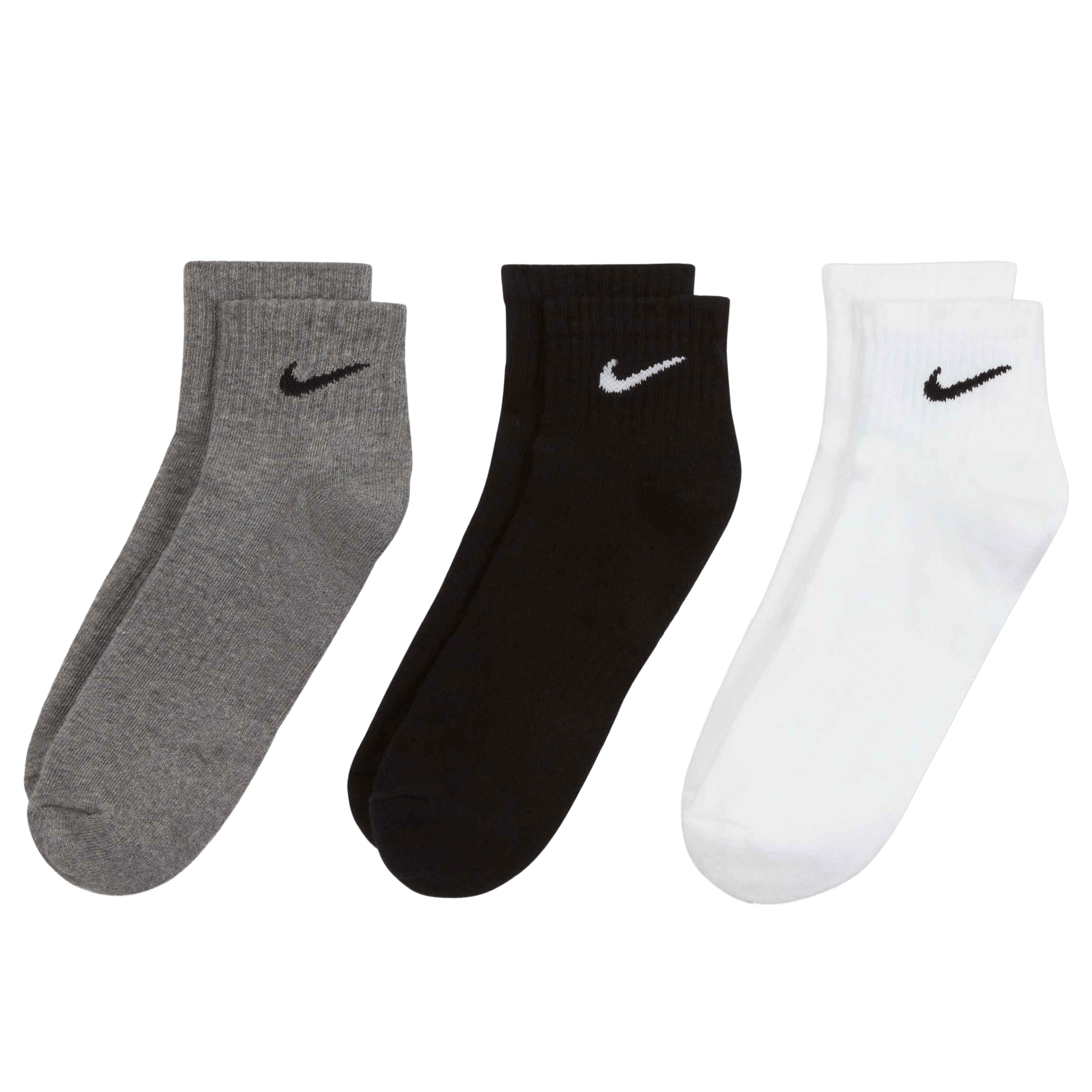 Mens Nike Everyday Cushioned Training (3pk) Ankle Socks