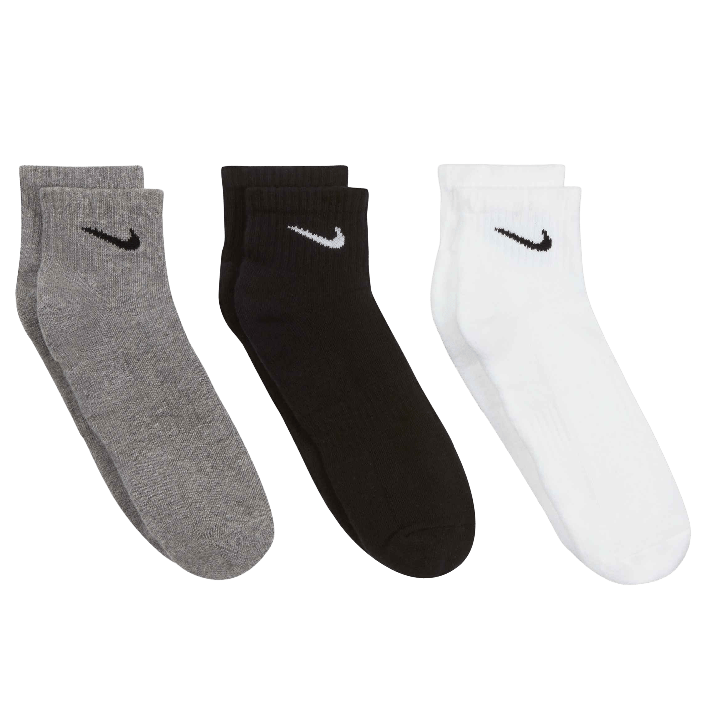 Mens Nike Everyday Cushioned Training (3pk) Ankle Socks