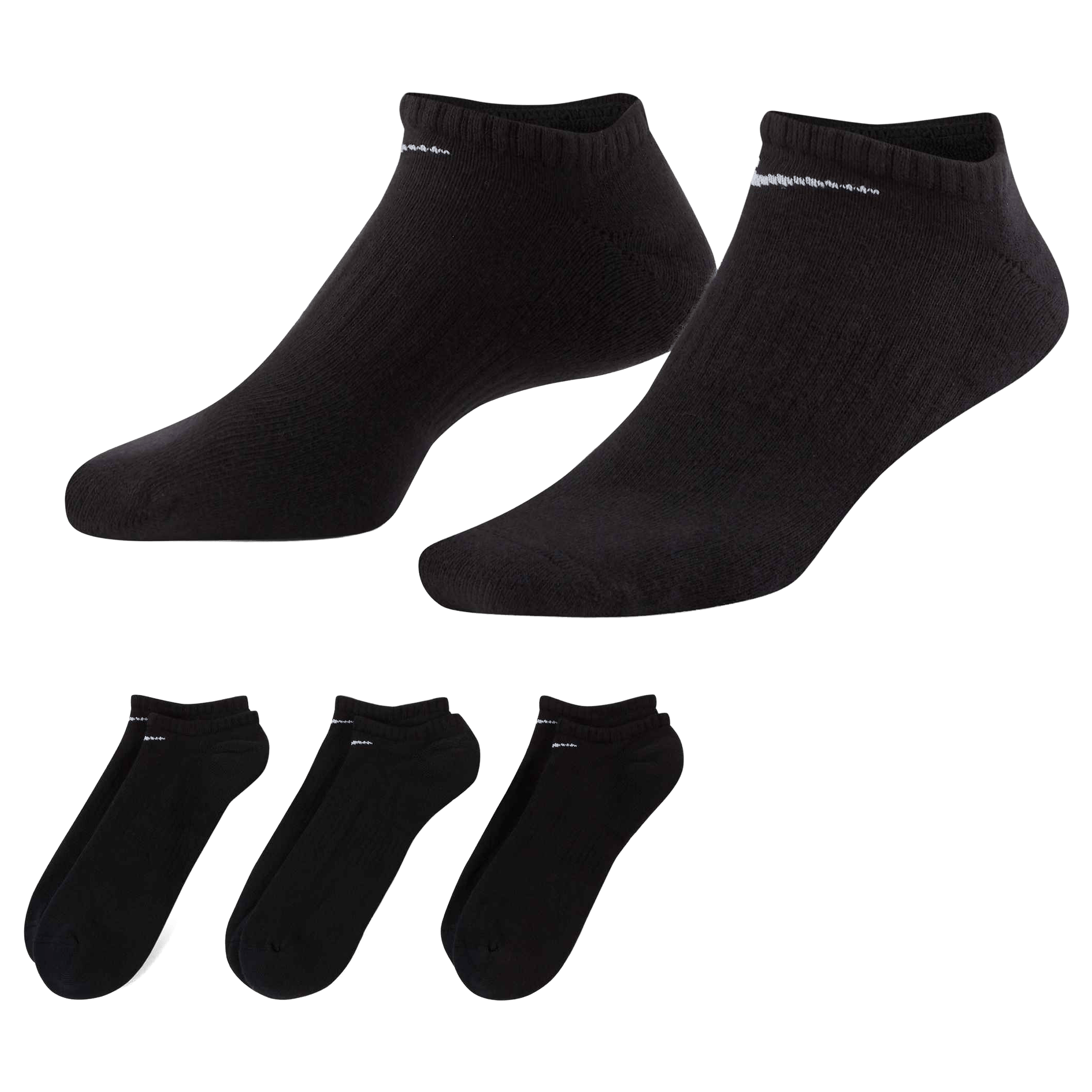Unisex Nike Everyday Cushioned (3pk) Invisible Socks
