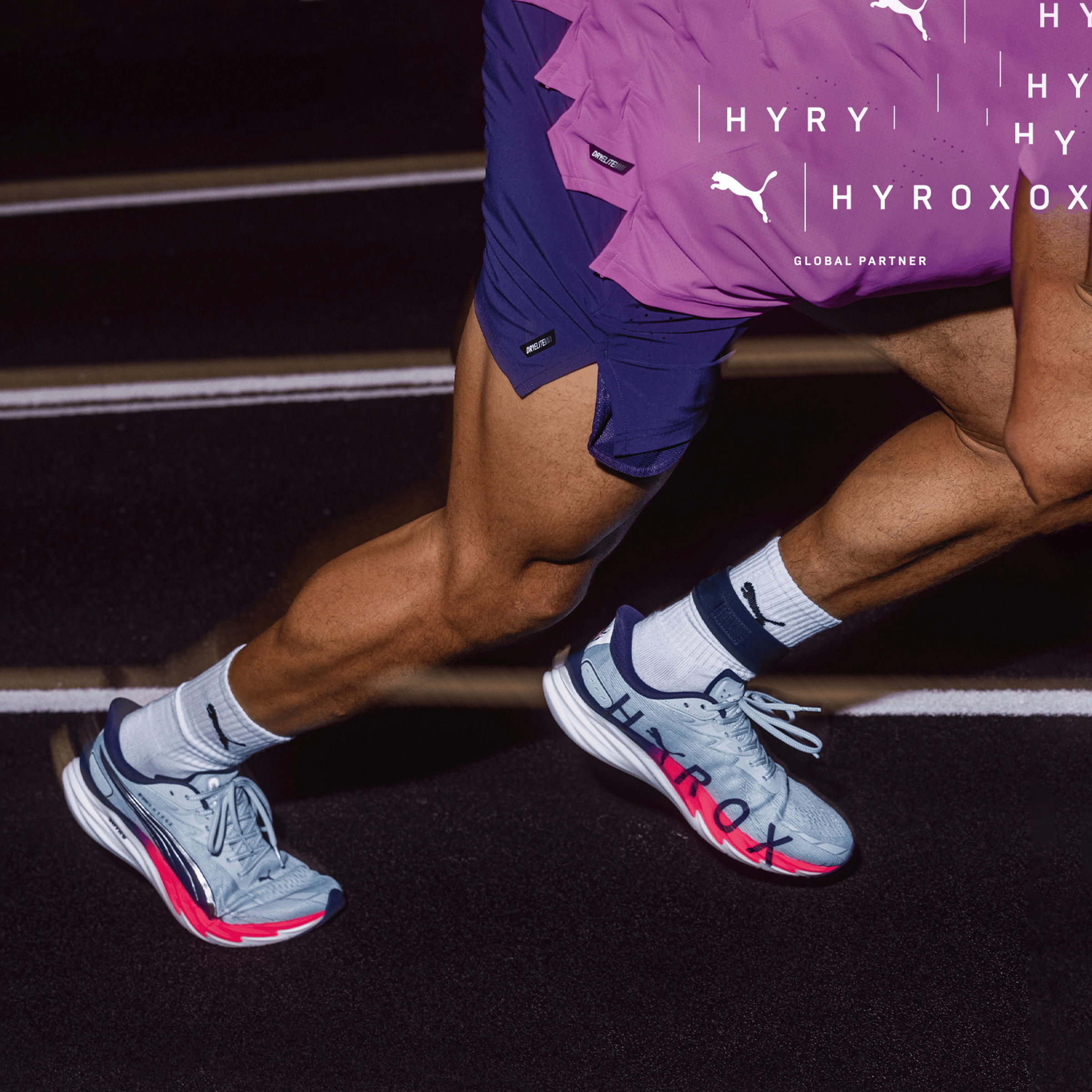 Mens Puma Puma x Hyrox Velocity Nitro 4 Running Shoes