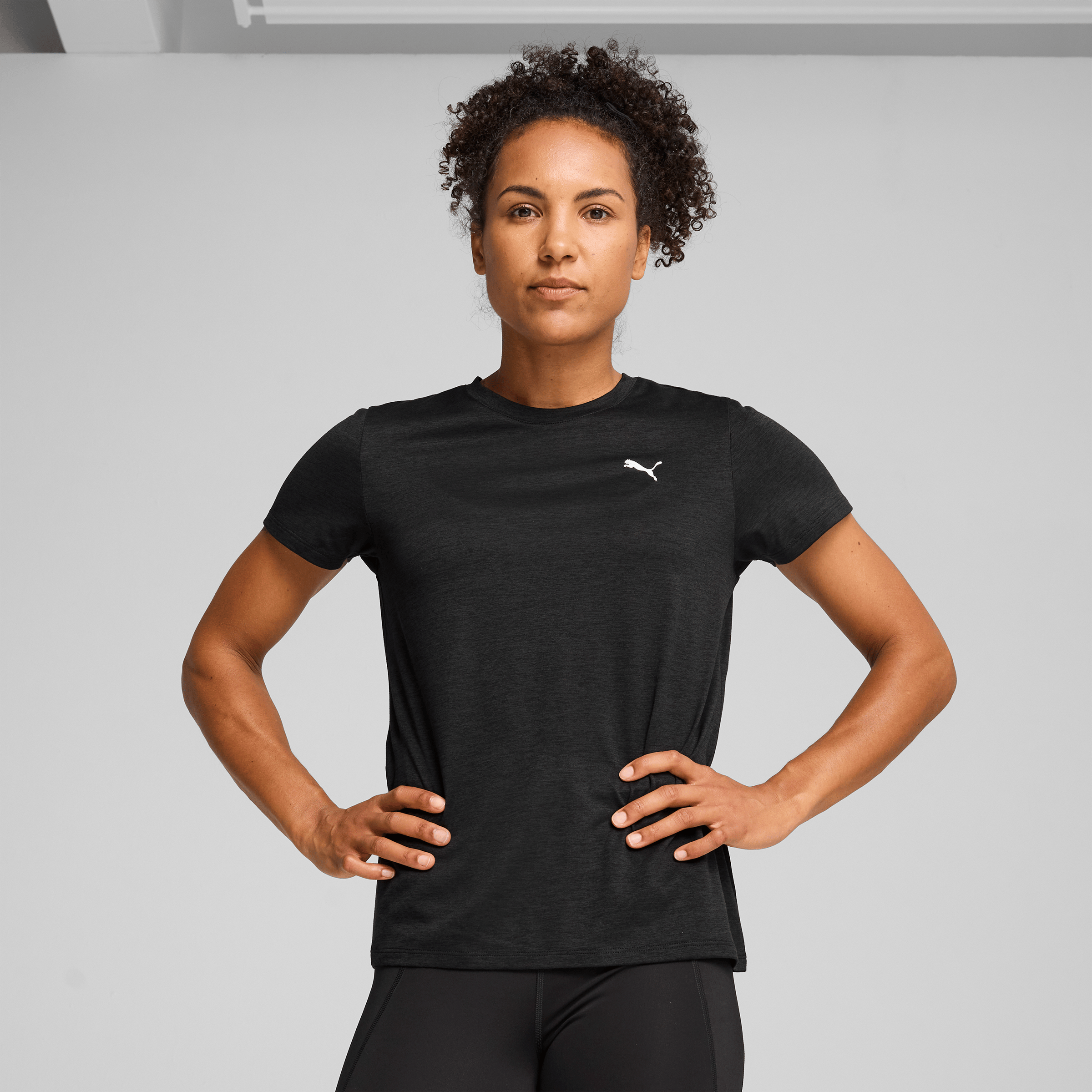 Womens Puma Essential Heather Train-All-Day Tee