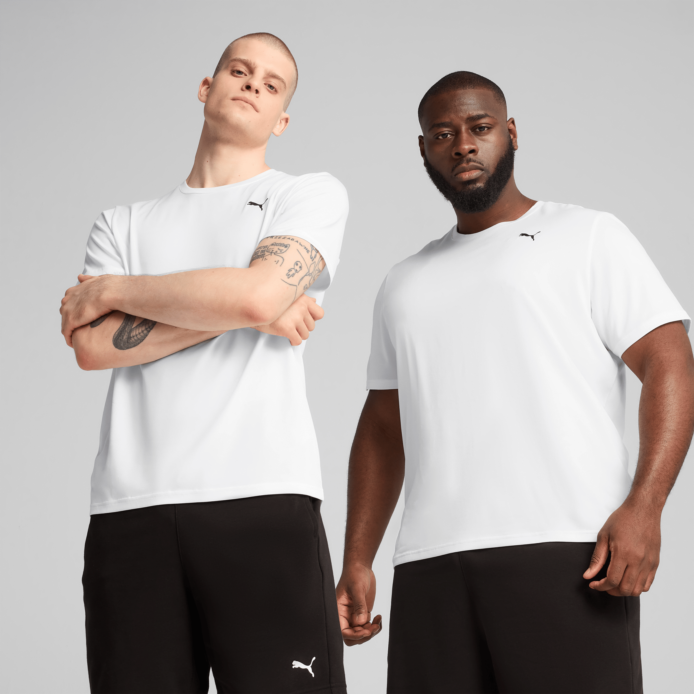 Mens Puma Train All Day Essentials Solid Cat Tee