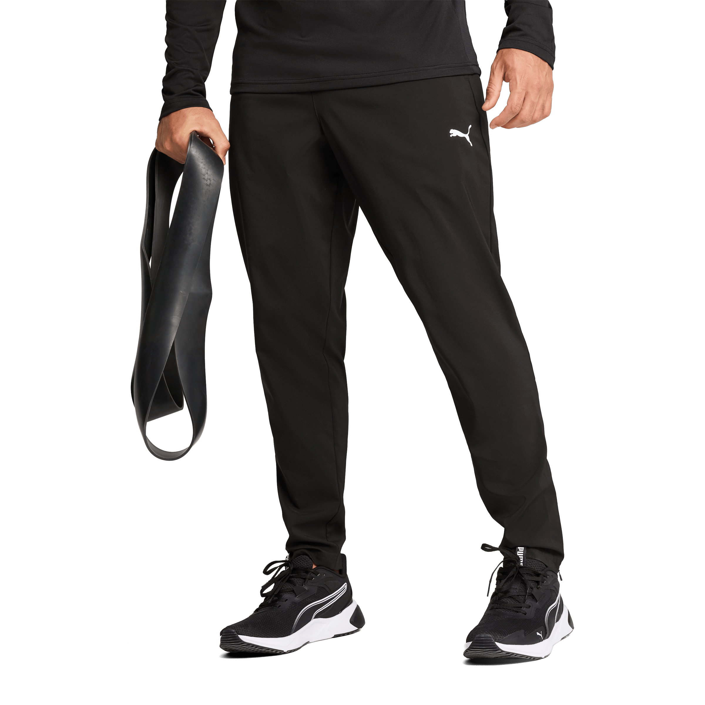 Mens Puma Essentials Straight-Leg Woven Training Pants