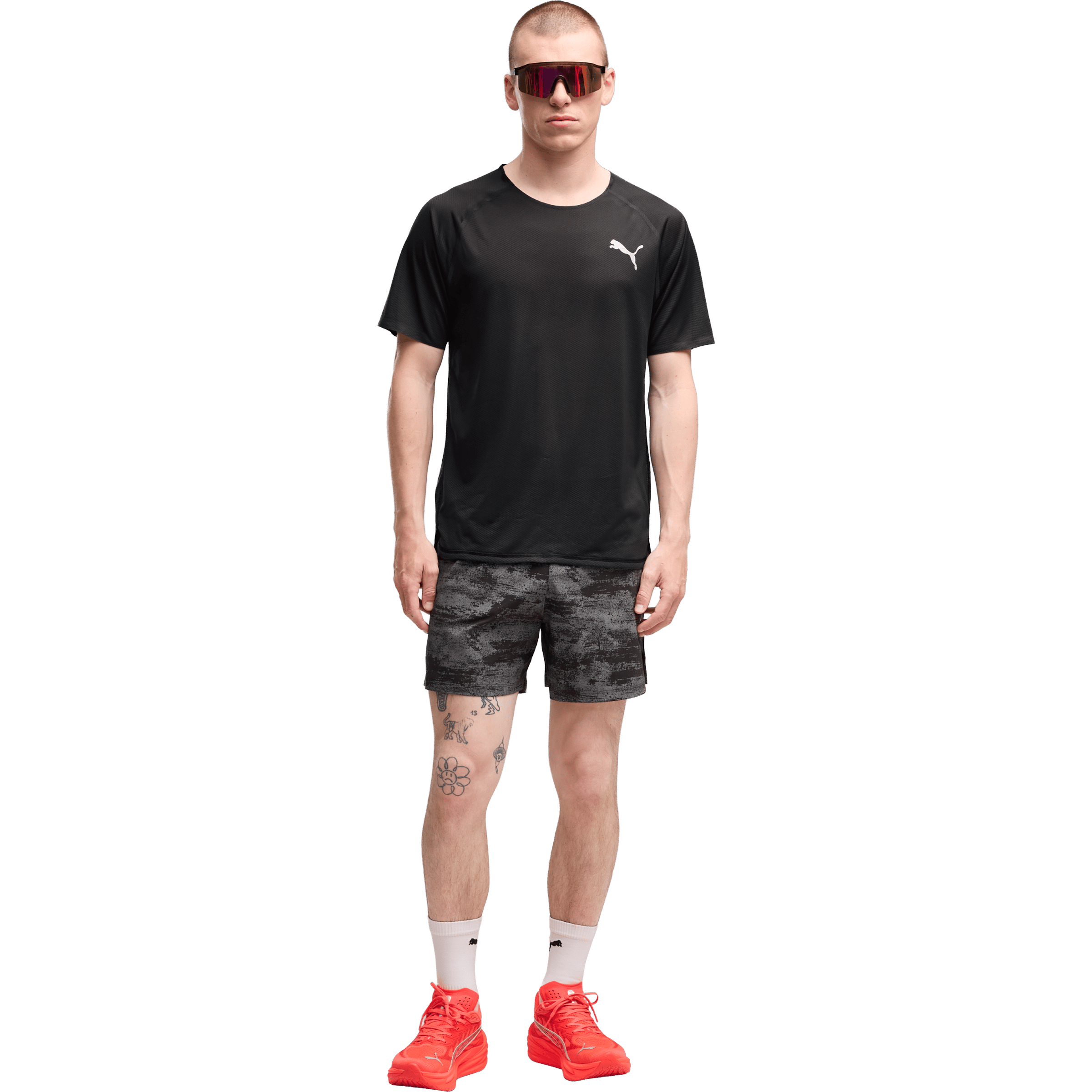 Mens Puma Brightstride Dreamrun Printed (5") Running Shorts